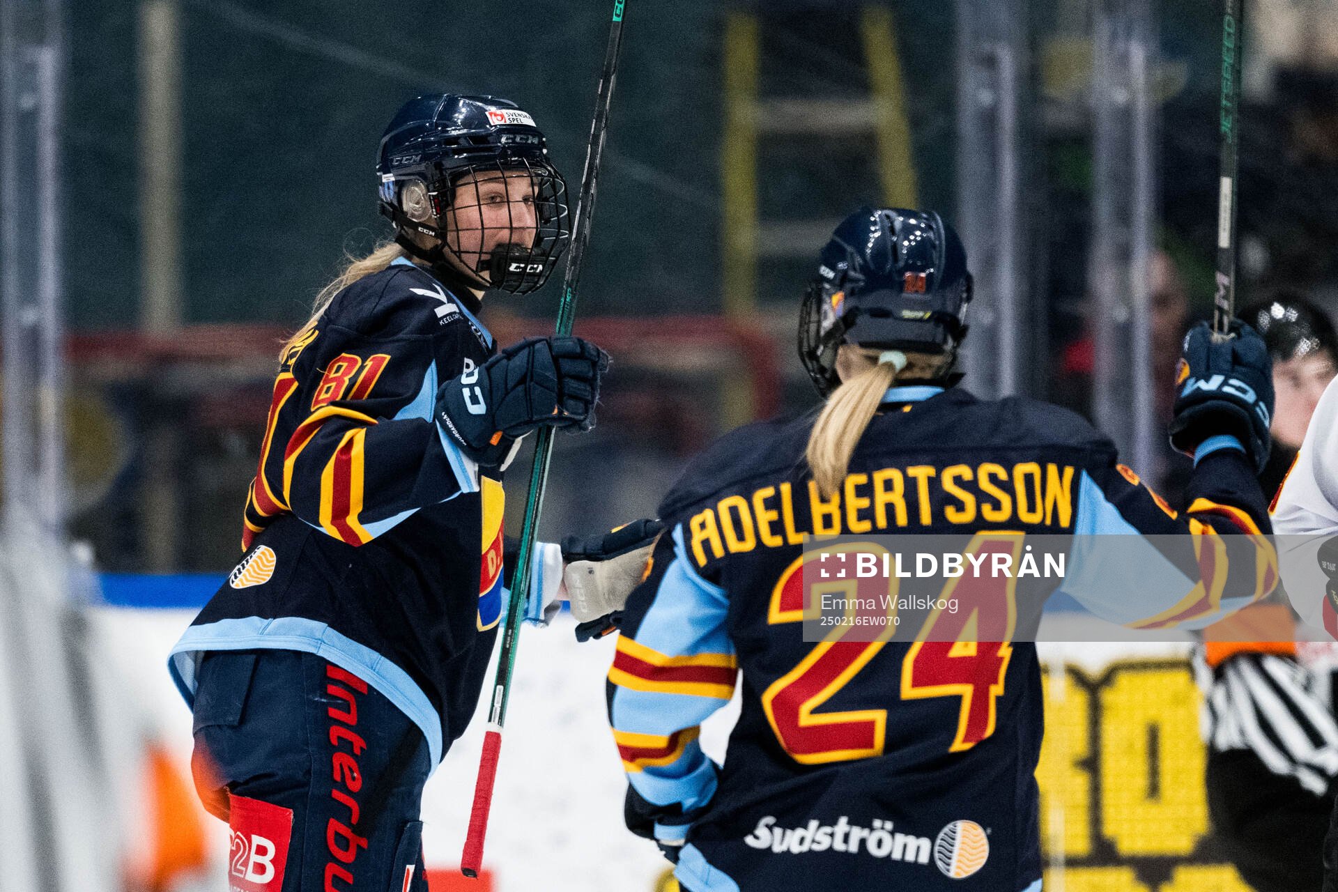 Djurgårdens Isabelle Leijonhielm och Linnea Adelbertson