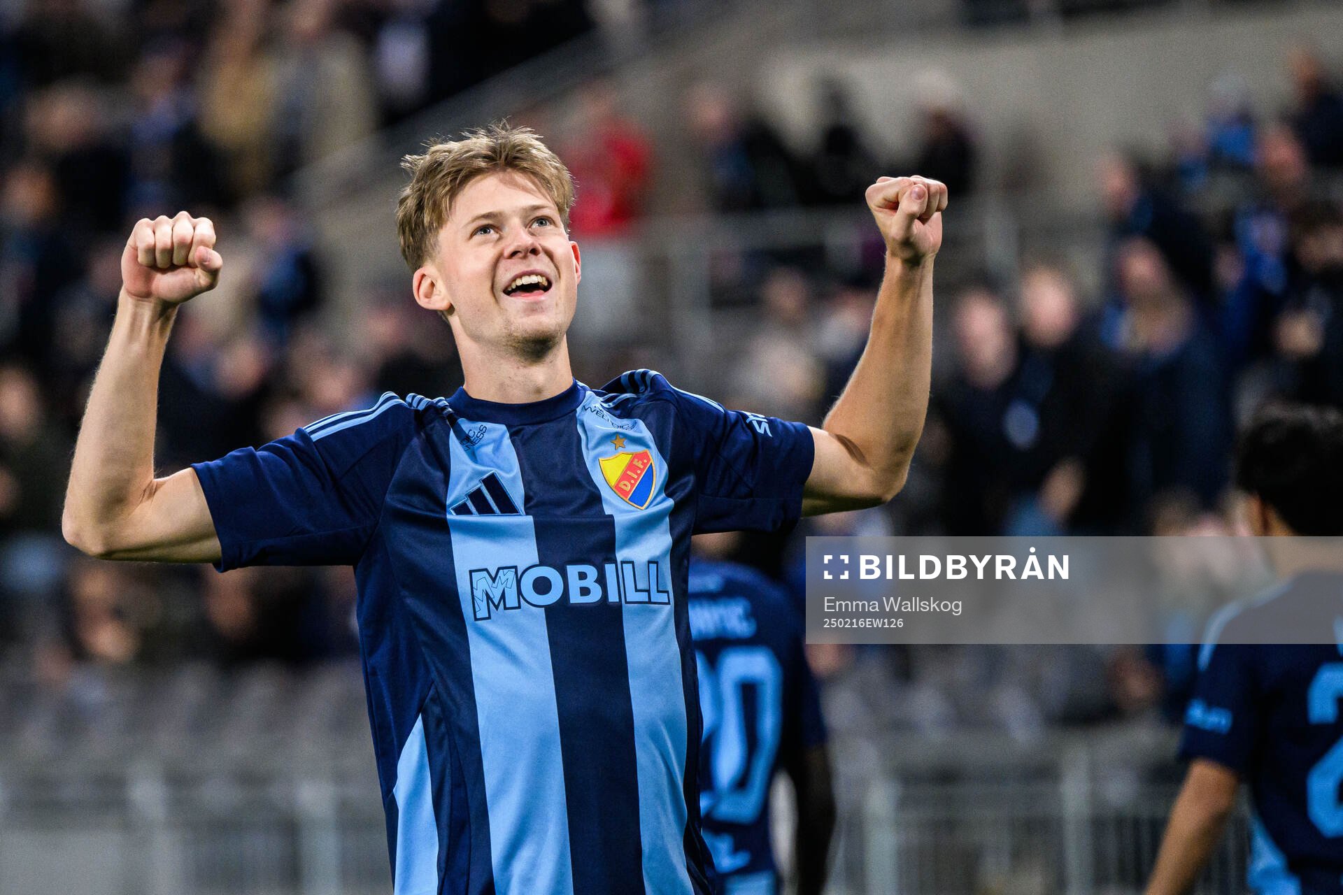 Djurgårdens Patric Åslund jublar