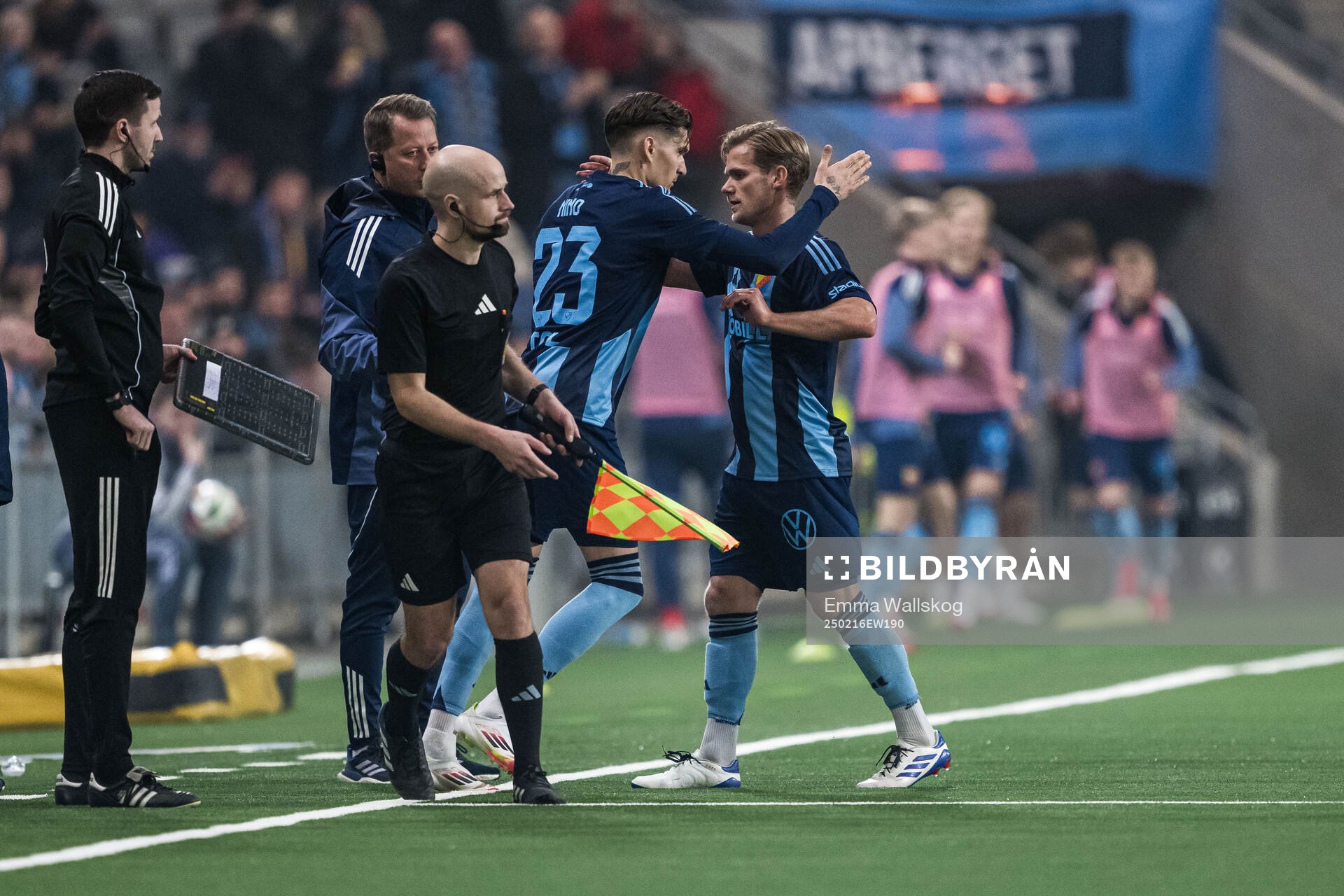 Djurgårdens Nino Zugelj och Hampus Finndell