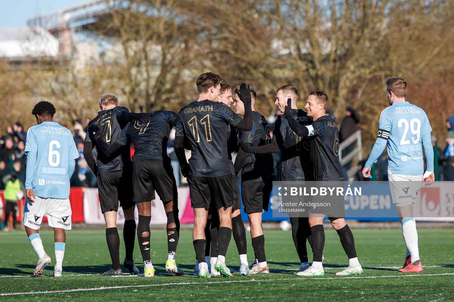 Halmstads spelare jublar