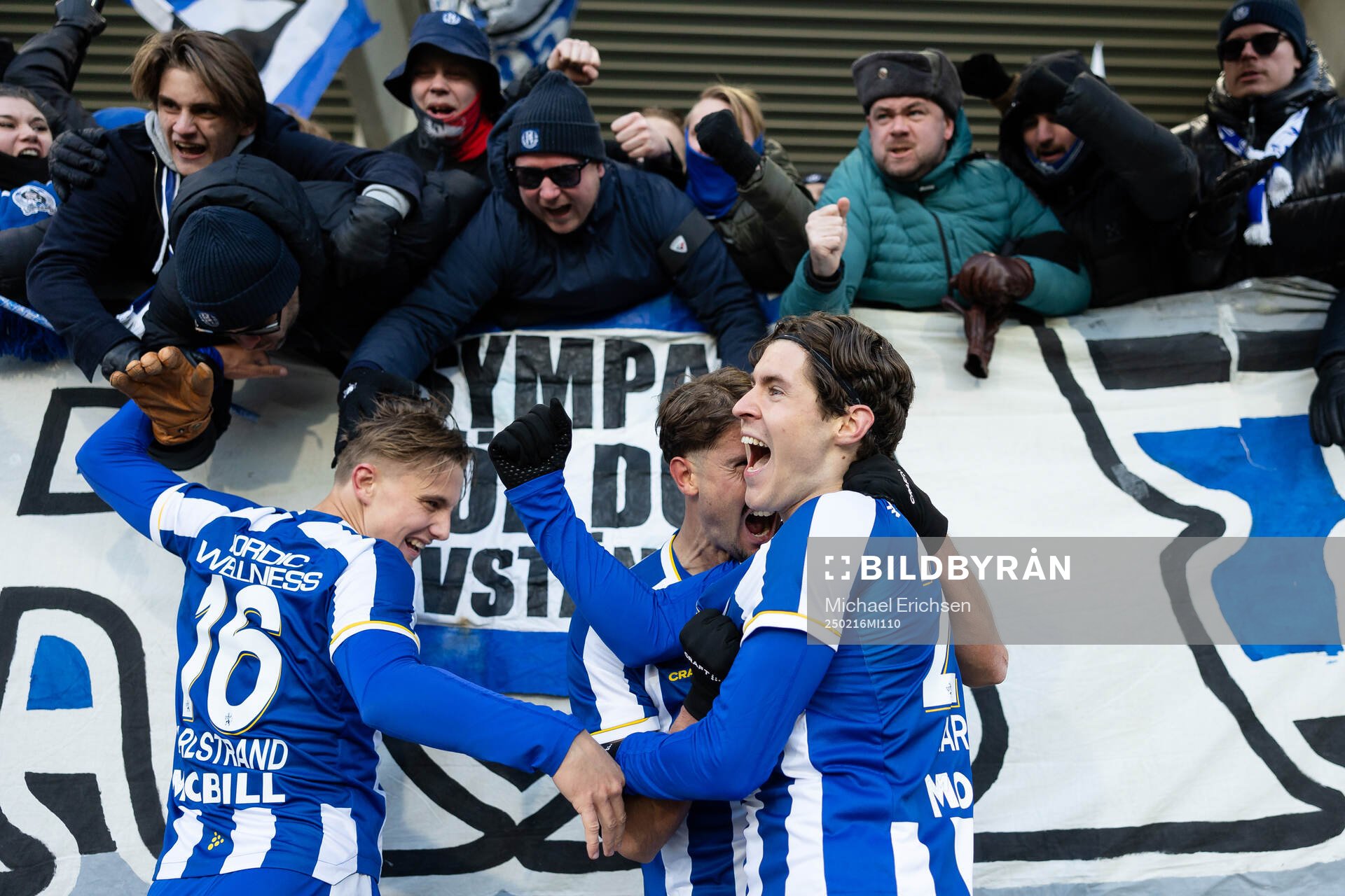IFK Göteborgs Eman Markovic jublar ihop med Linus