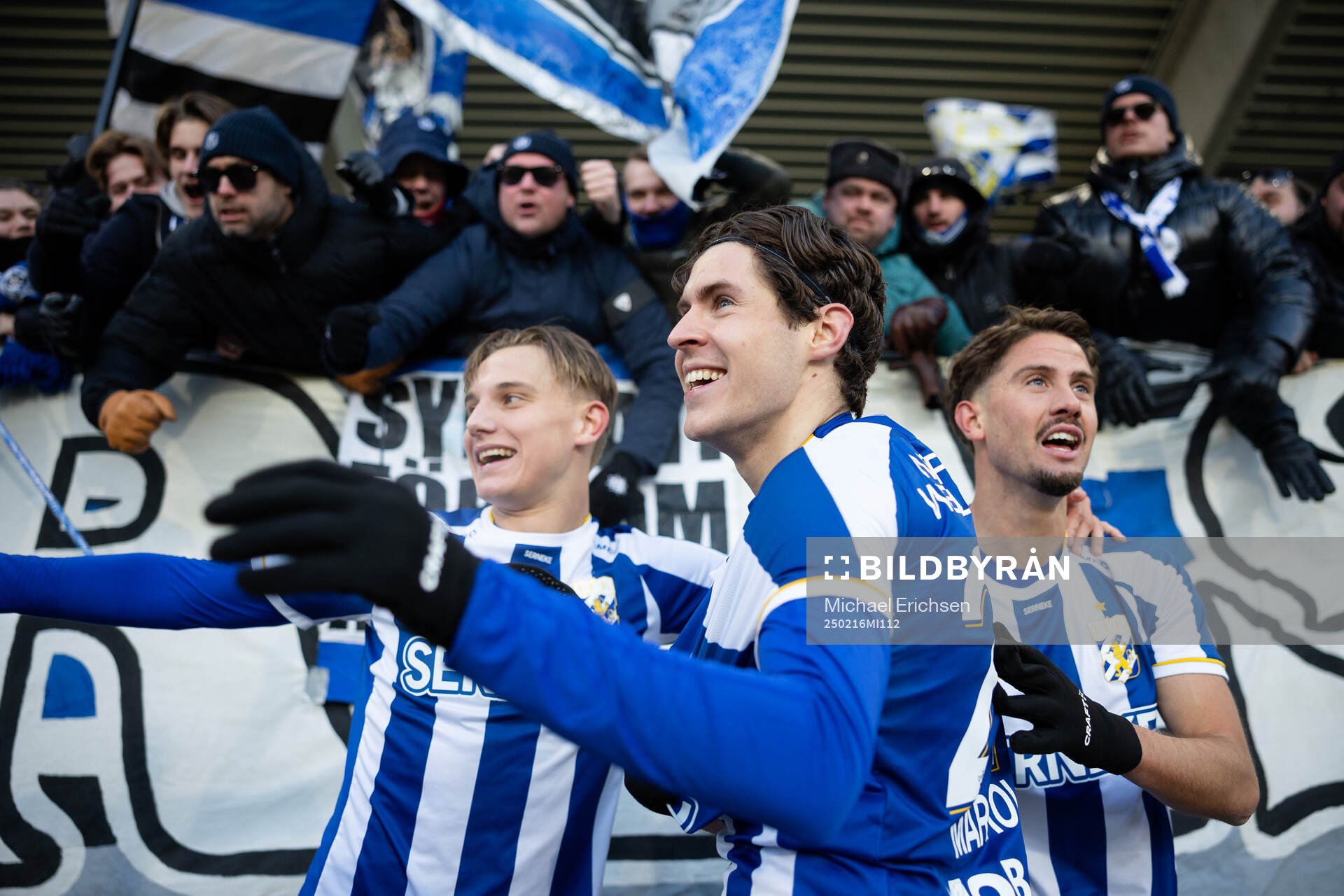 IFK Göteborgs Eman Markovic jublar ihop med Linus