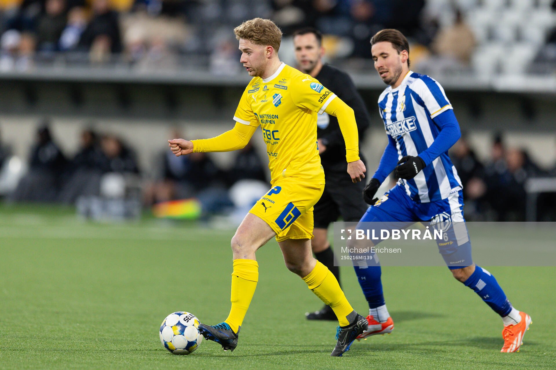 IK Oddevolds Carl Ådahl under fotbollsmatchen i Svenska Cupen mellan IFK Göteborg och IK Oddevold den 16 februari 2025 i Göteborg.