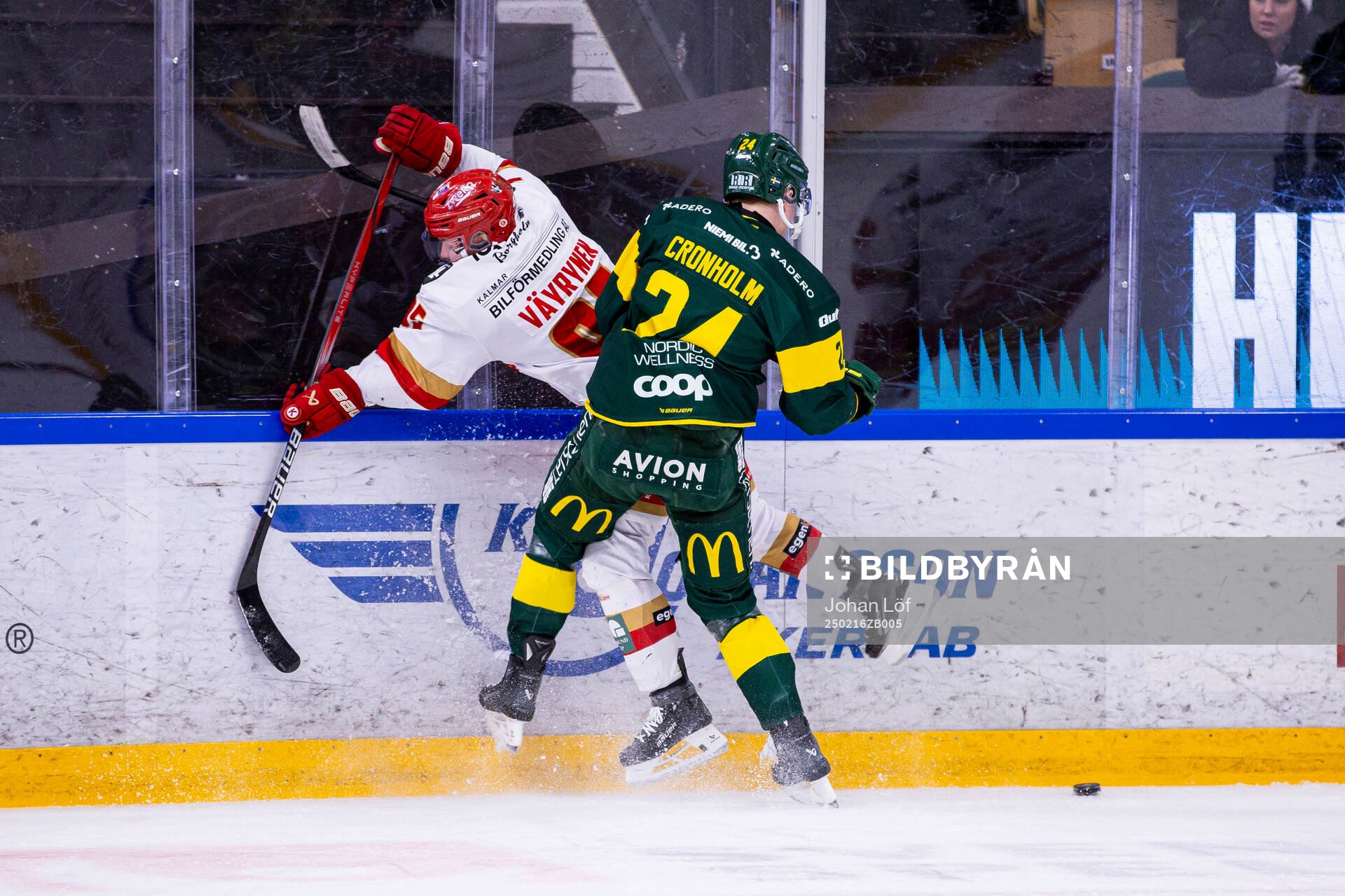 Björklövens Teemu Väyrynen och Kalmars Linus Cronholm