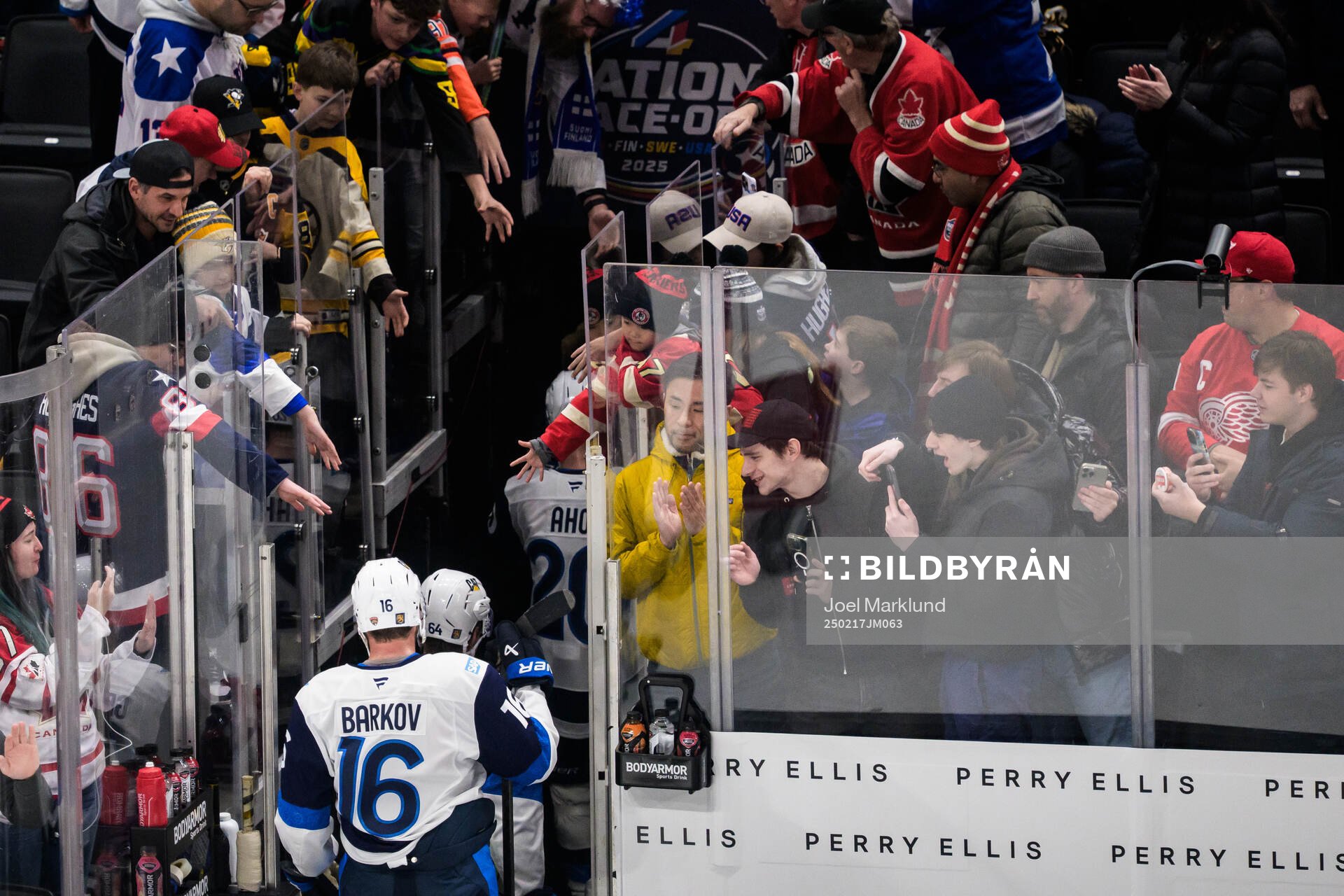 Aleksander Barkov of Finland leaves the ice