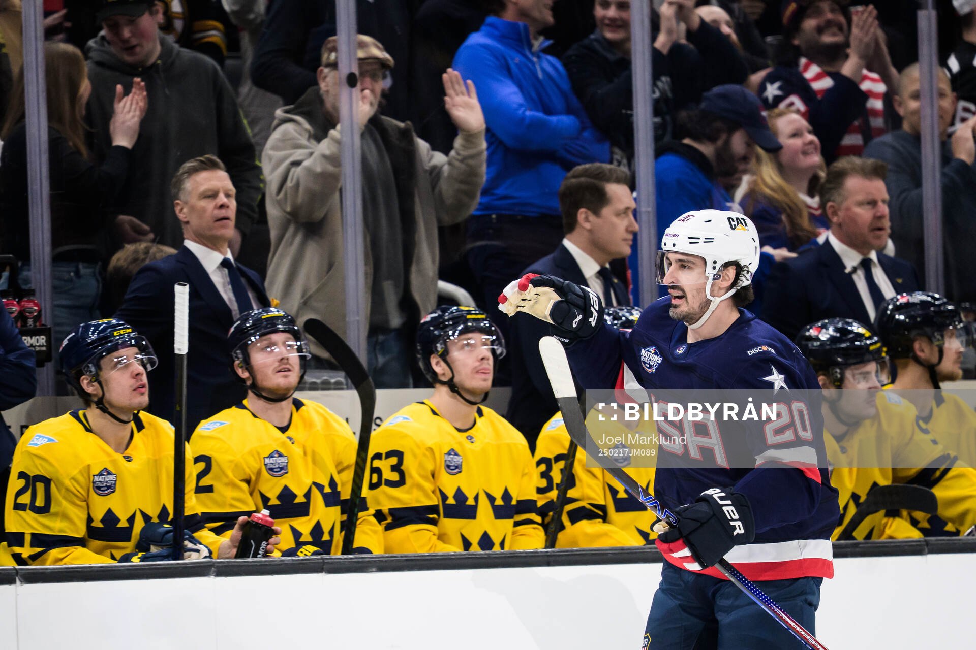 Chris Kreider of USA celebrates