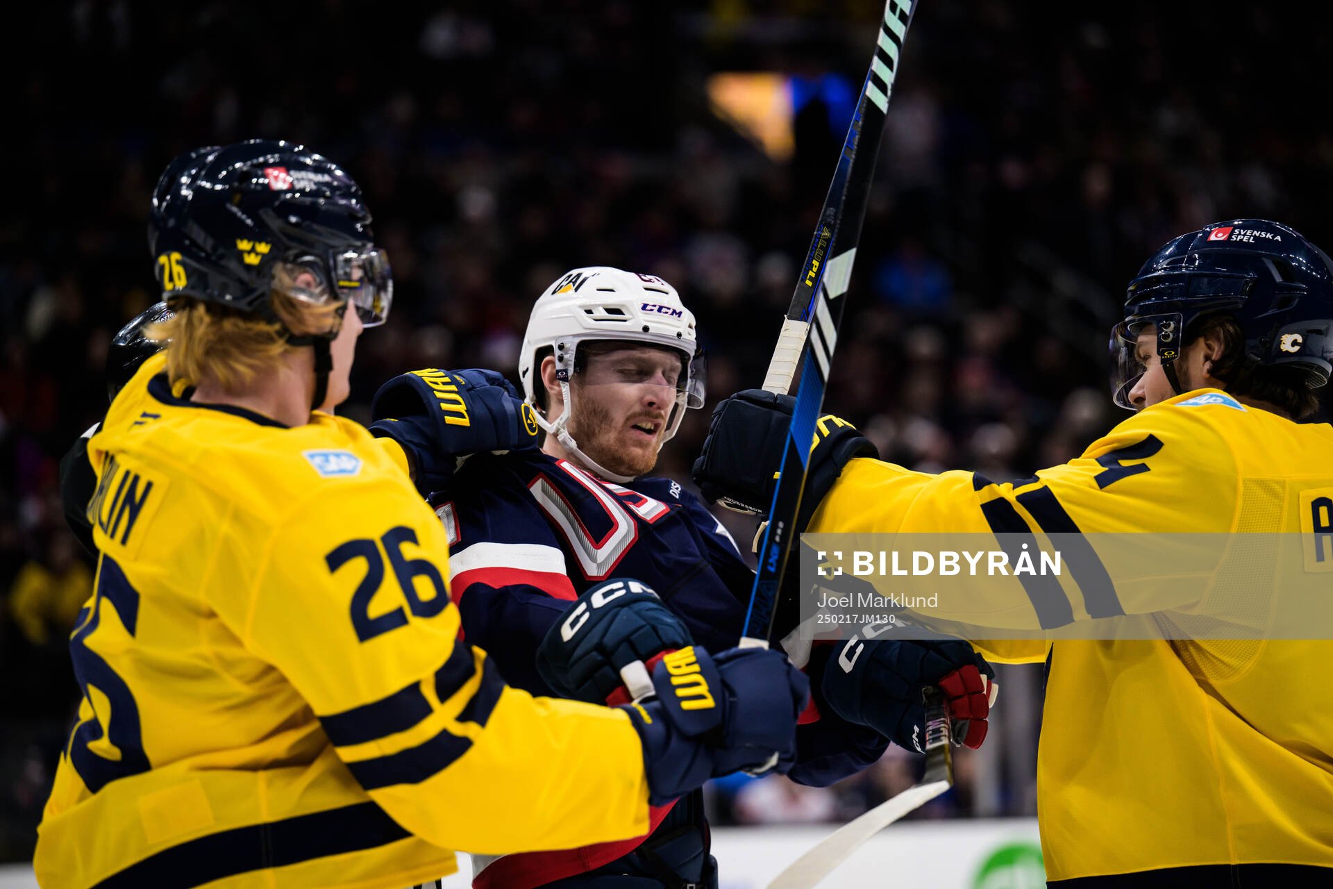 Rasmus Dahlin and Rasmus Andersson of Sweden and Kyle