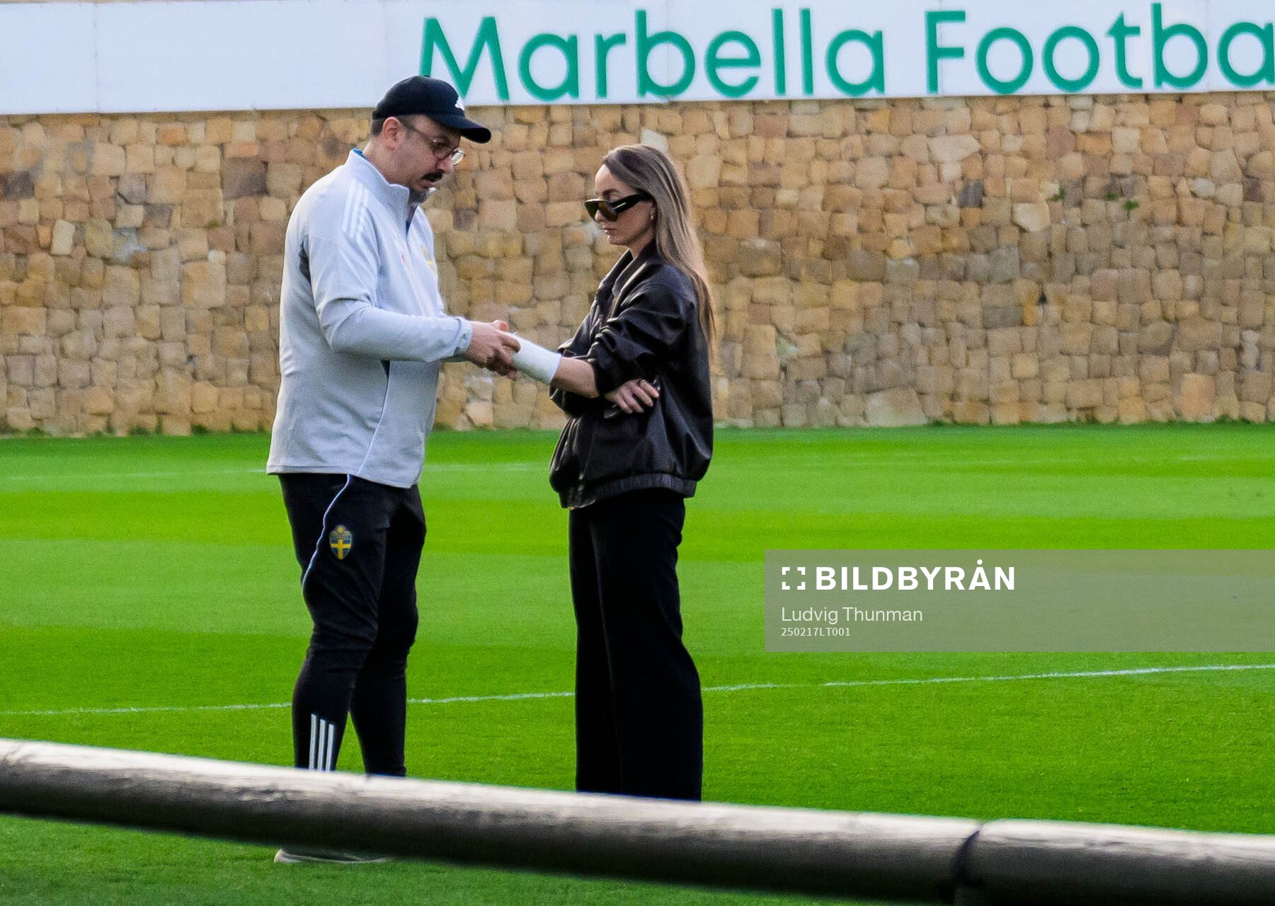 Kosovare Asllani of Sweden gets her hand looked