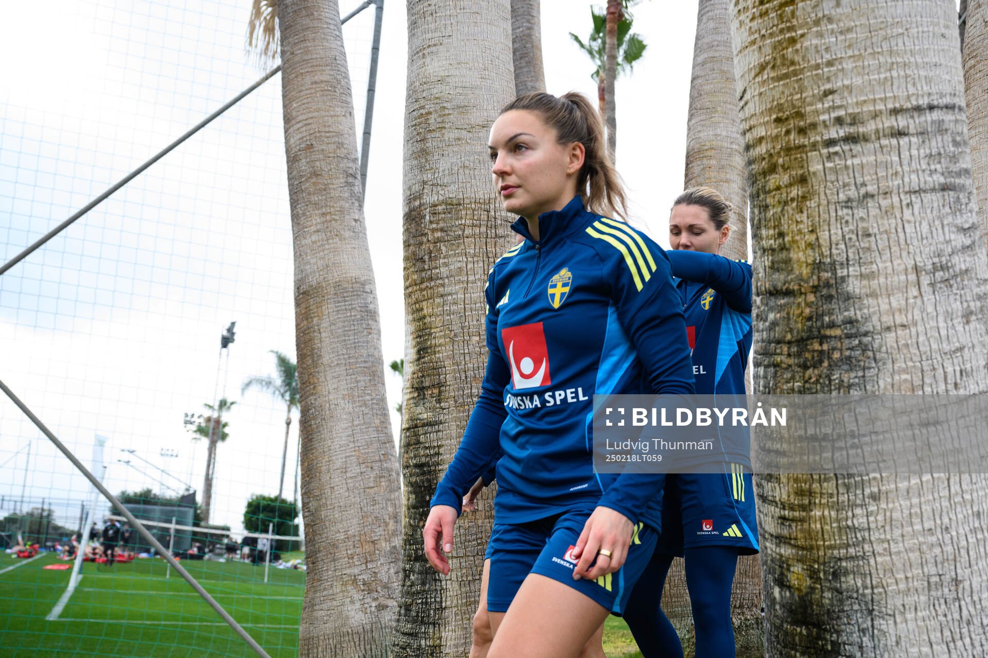 Johanna Rytting Kaneryd and Goalkeeper Jennifer Falk of