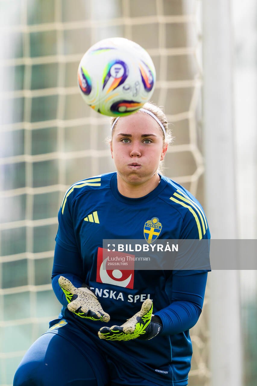Goalkeeper Sofia Hjern of the women’s national football