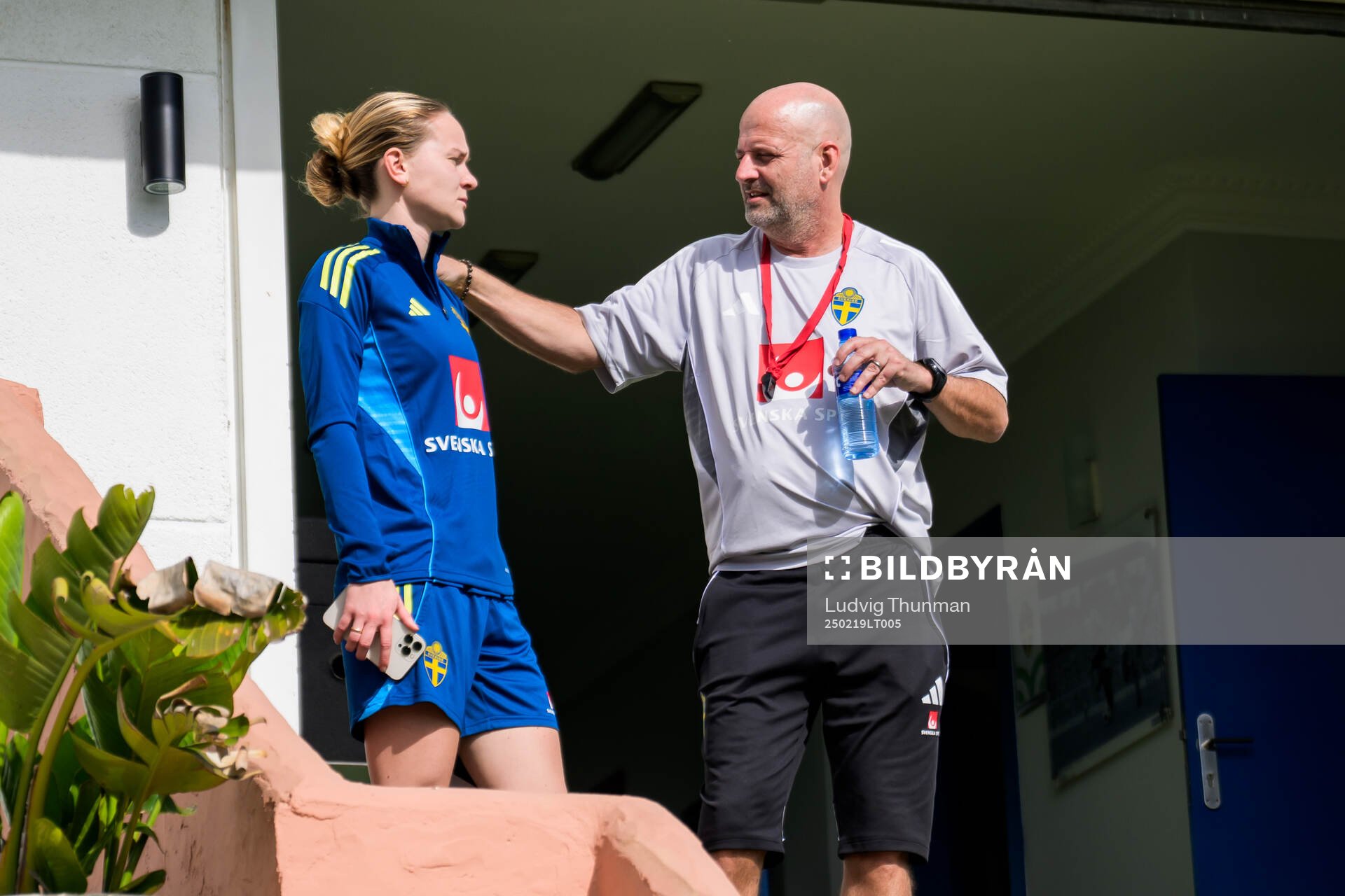 Matilda Vinberg and assistant coach Magnus Wikman of the
