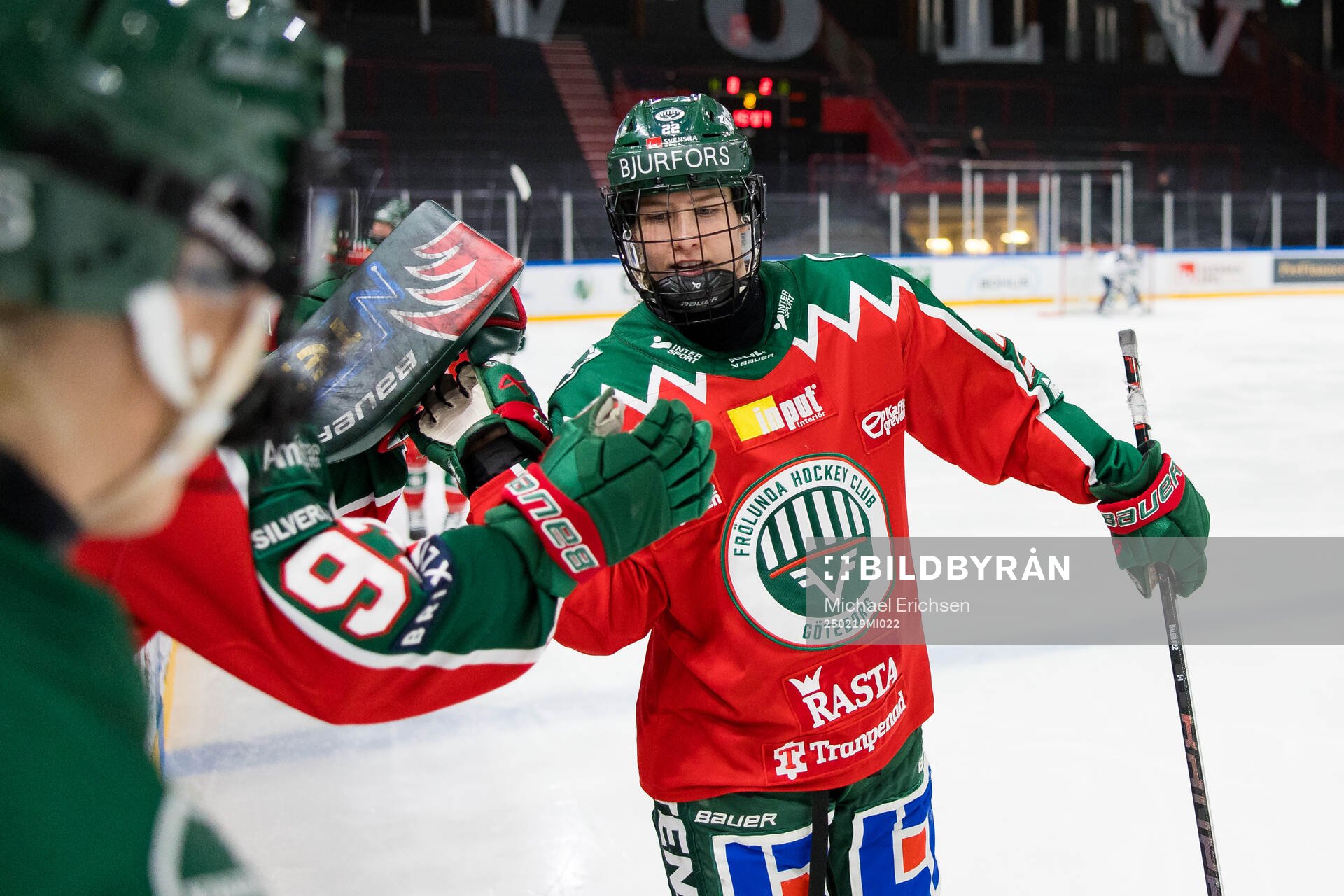 Frölundas Andrea Dalen jublar