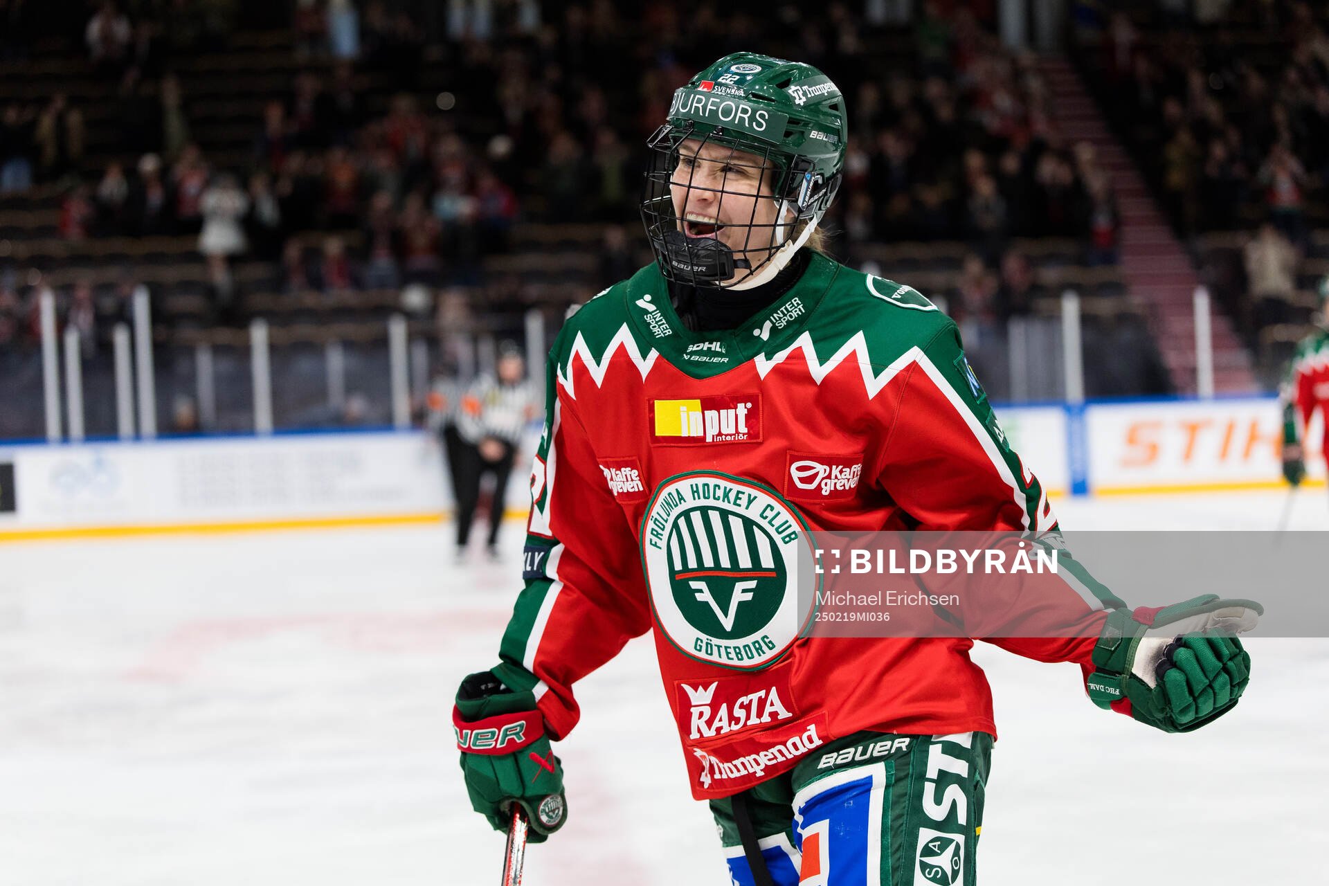 Frölundas Andrea Dalen jublar