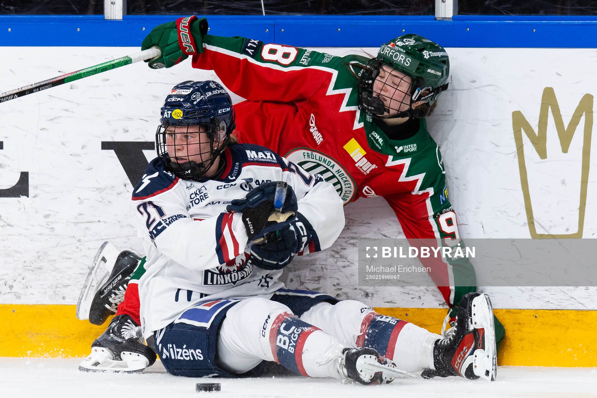 Frölundas Felicia Linder och Linköpings Naomi Rogge