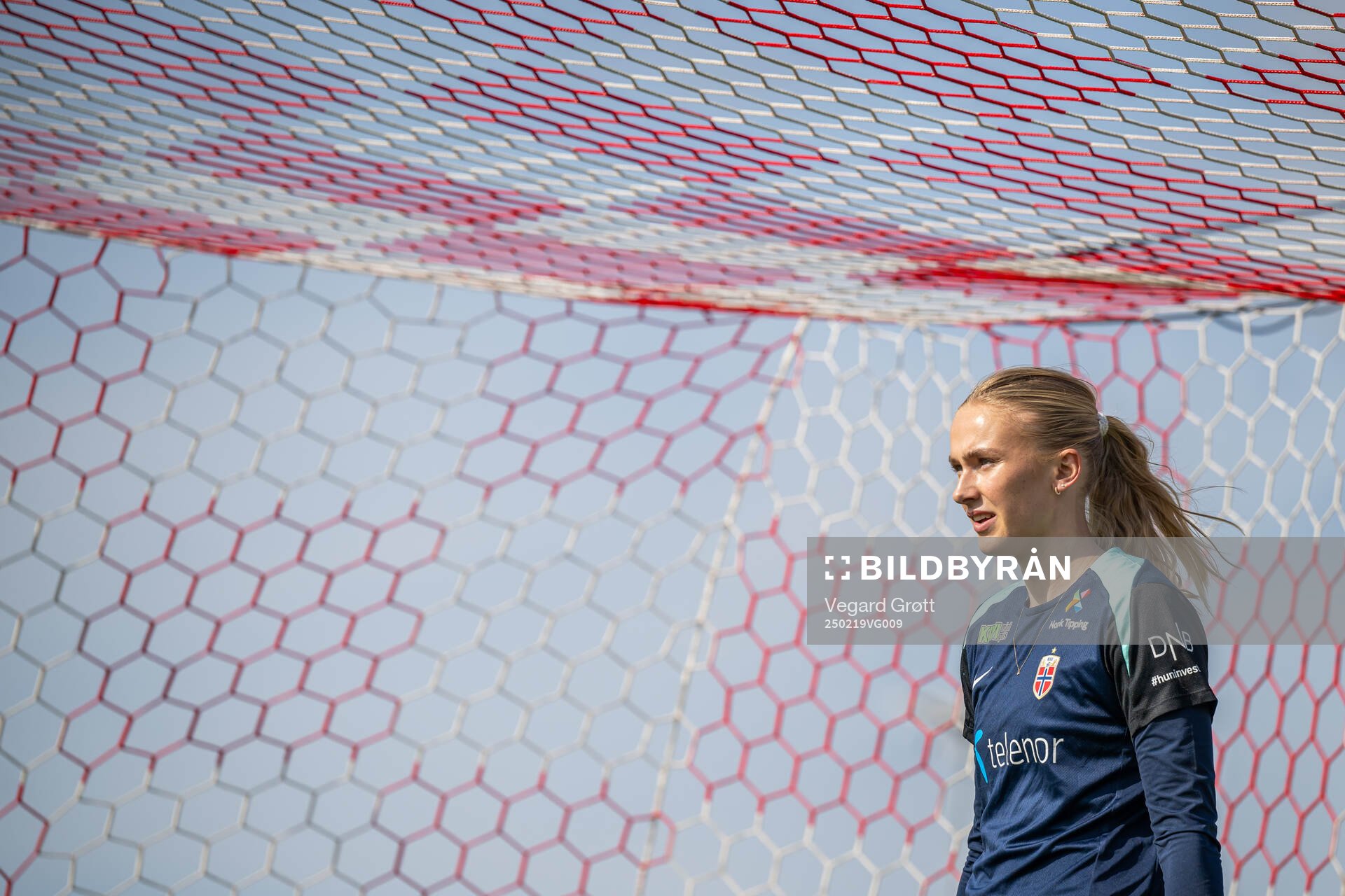 Goalkeeper Selma Panengstuen of the Norwegian women's