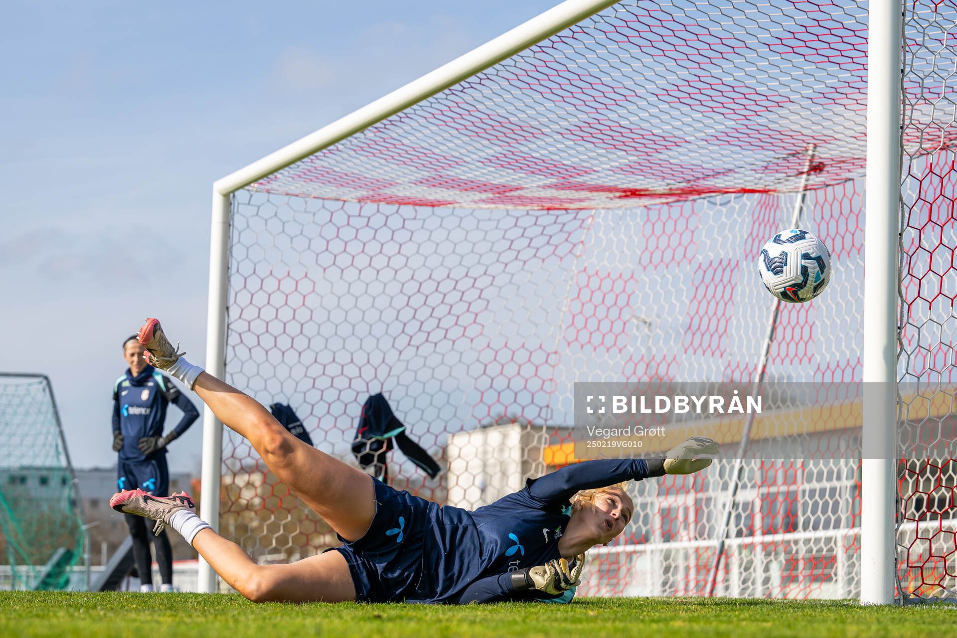 Goalkeeper Selma Panengstuen of the Norwegian women's