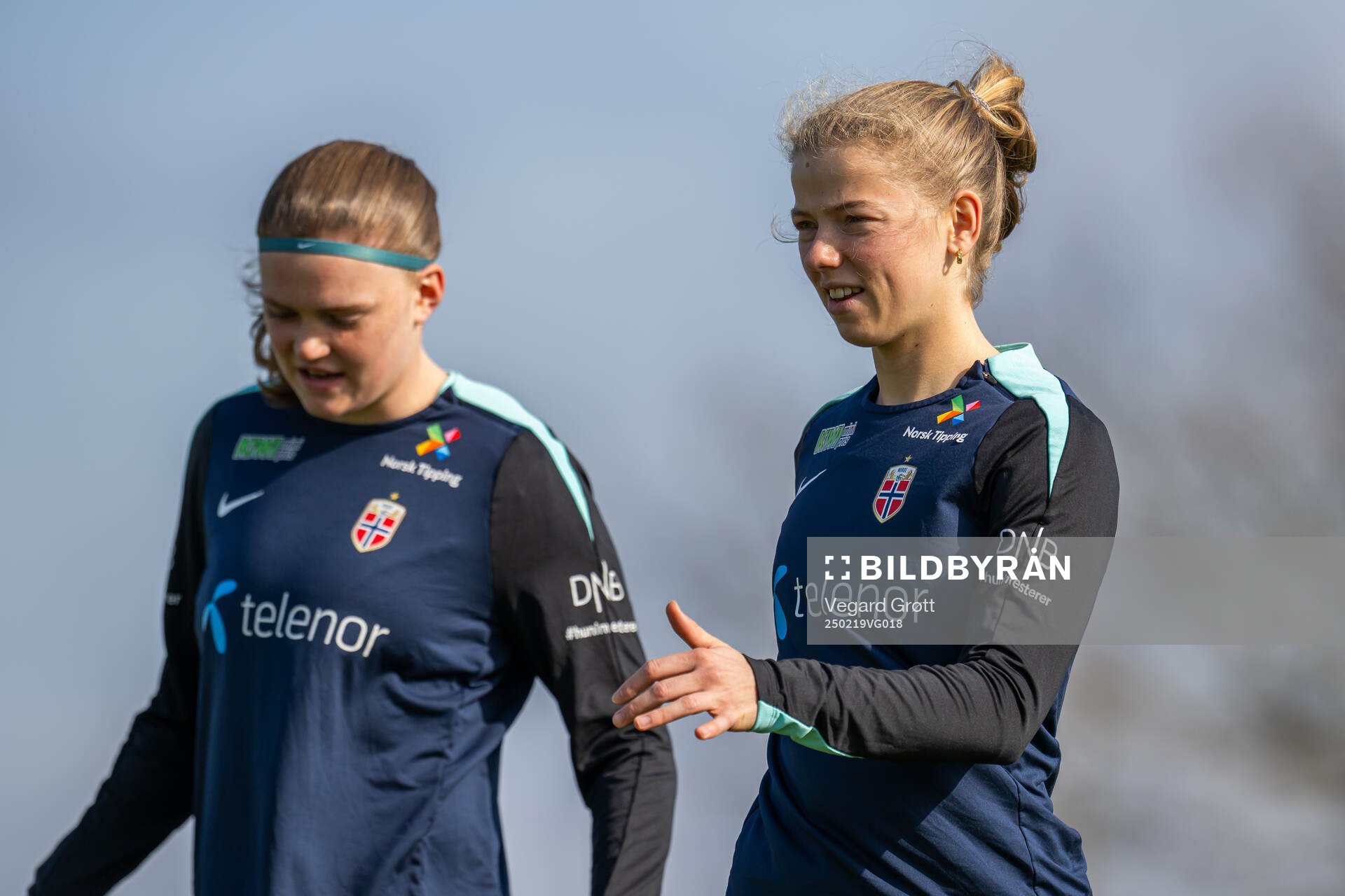 Signe Gaupset and Justine Kielland of the Norwegian women's