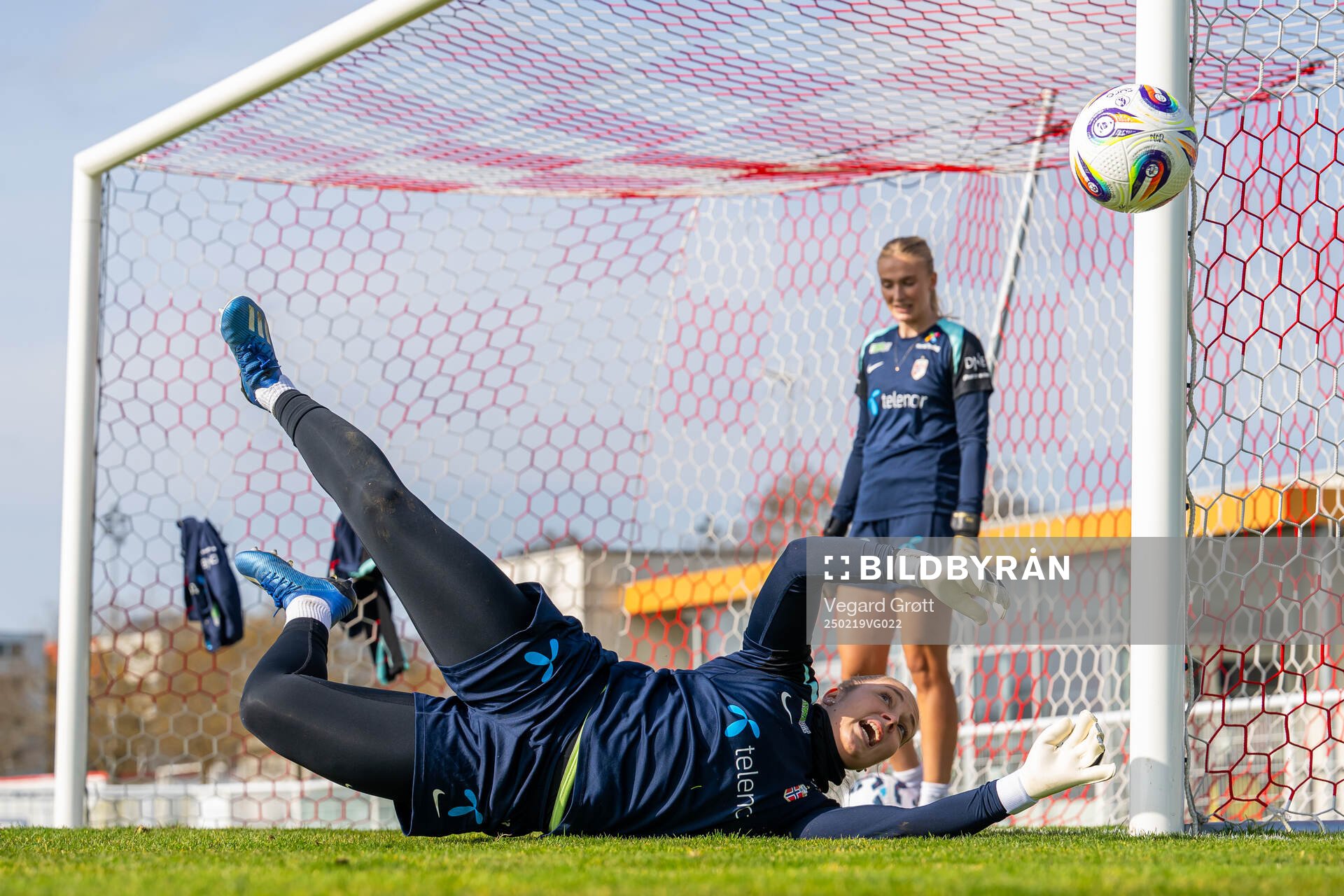 Goalkeeper Aurora Mikalsen of the Norwegian women's