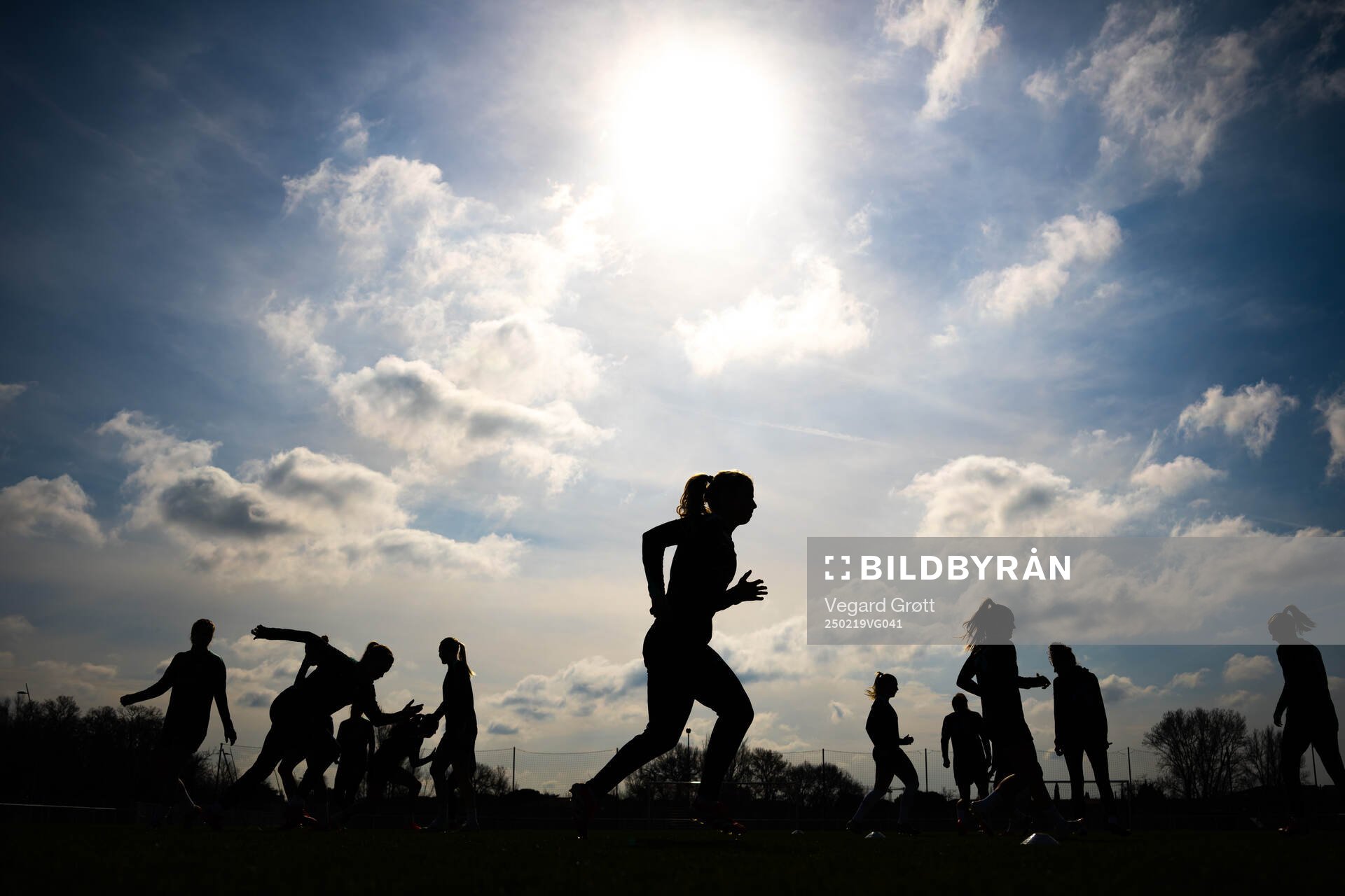 The silhouette of Justine Kielland of the Norwegian women's