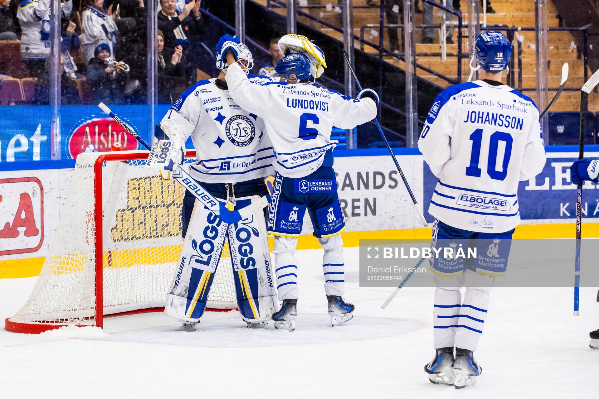 Leksands målvakt Marcus Gidlöf och Leksands Alexander