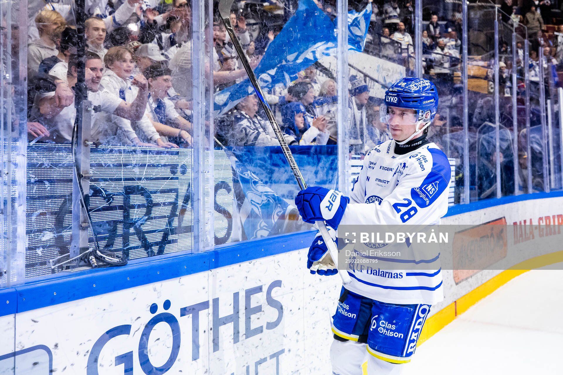Leksands Justin Glenn Kloos jublar