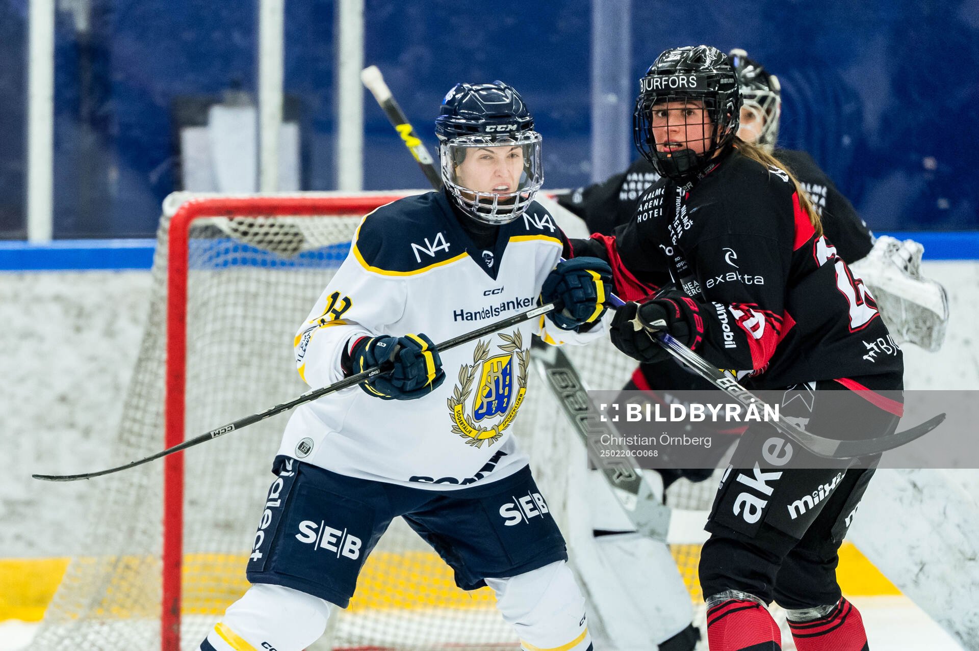 Södertäljes Hunter Mosher och Malmö Redhawks Silke Glud