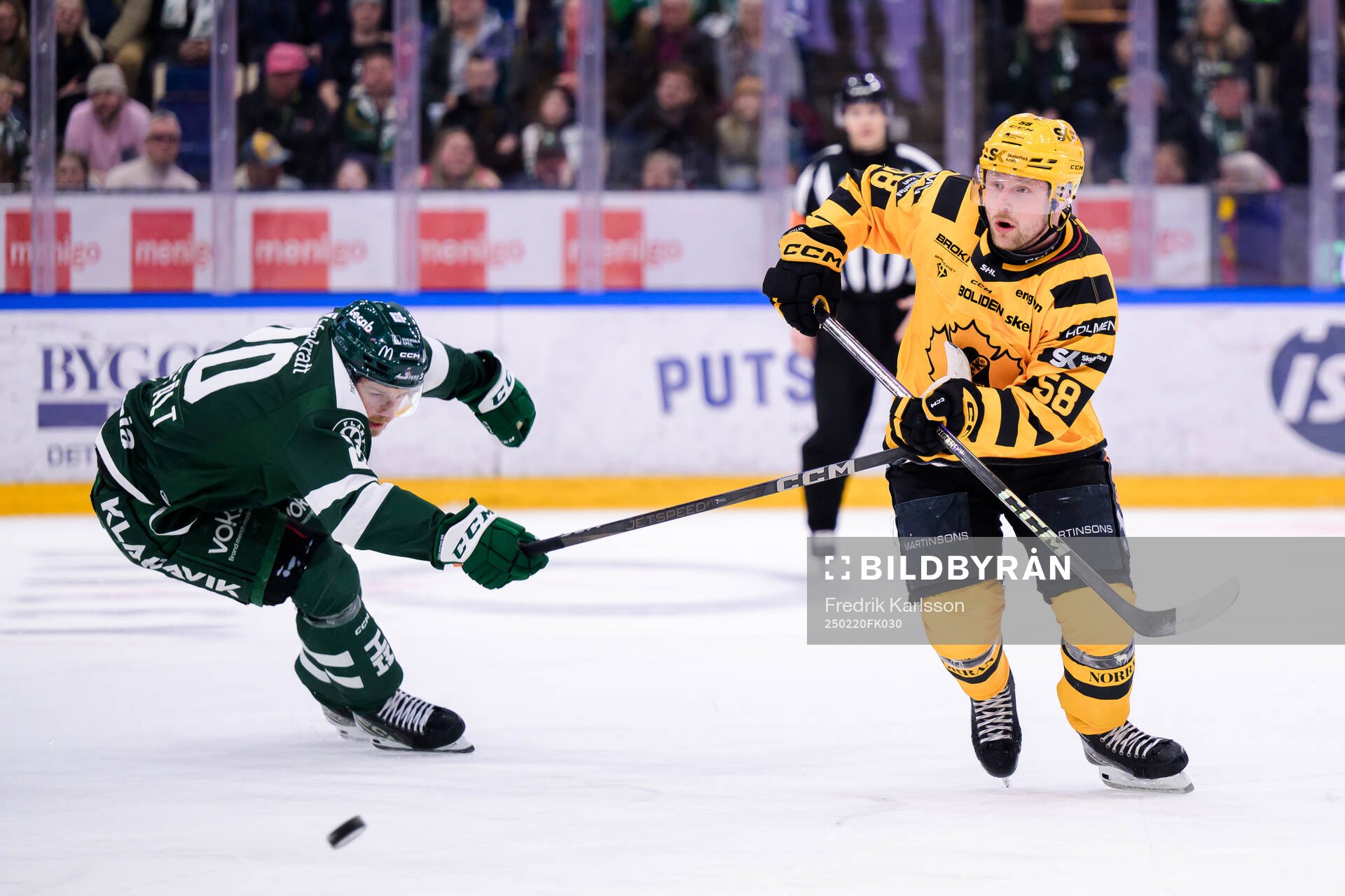 Färjestads Marcus Westfält och Skellefteås Oskar Nilsson