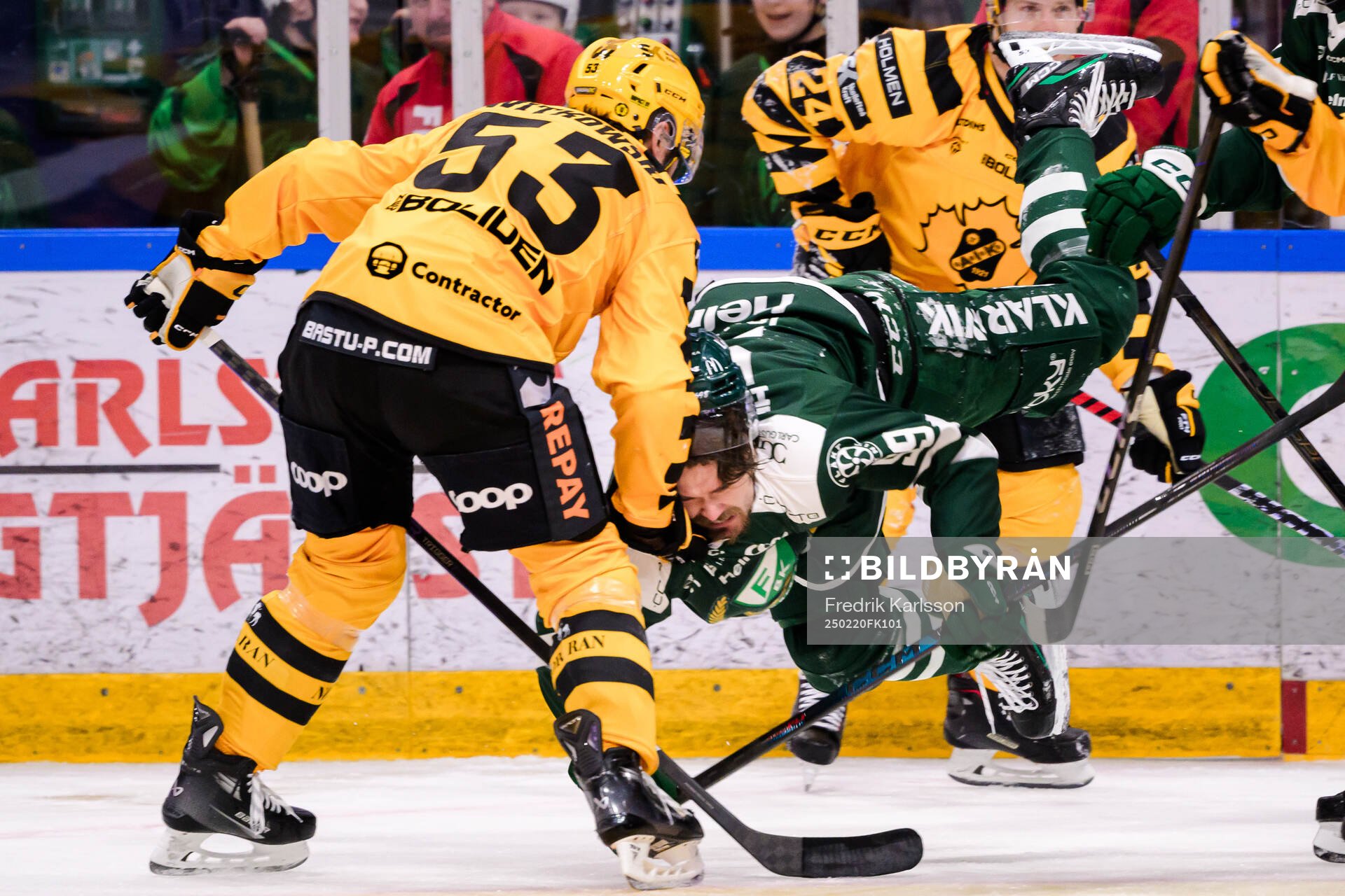 Skellefteås Luke Witkowski och Färjestads Linus Johansson