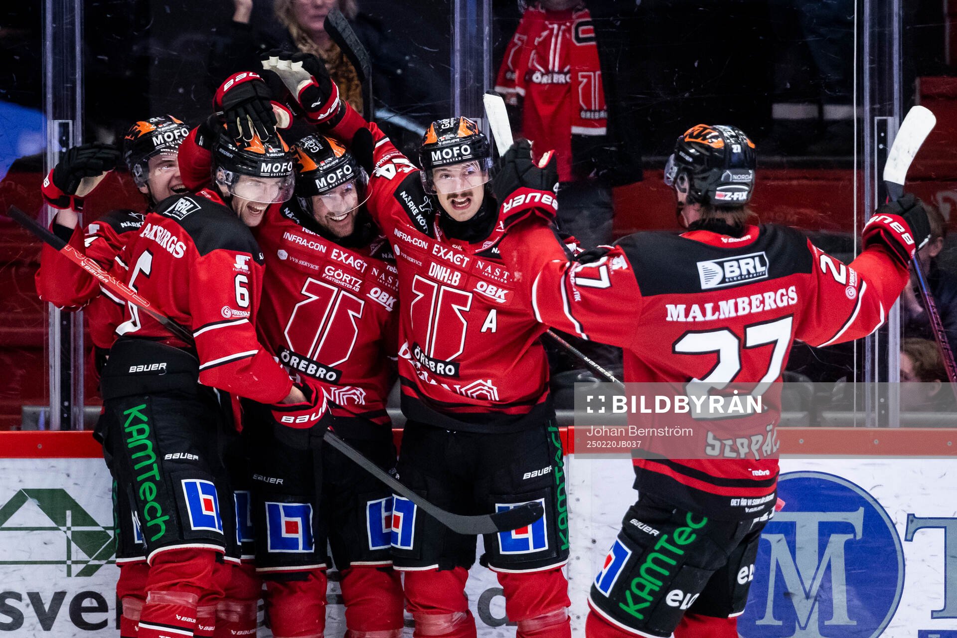 Örebros Hannes Björninen, Filip Berglund, Peetro