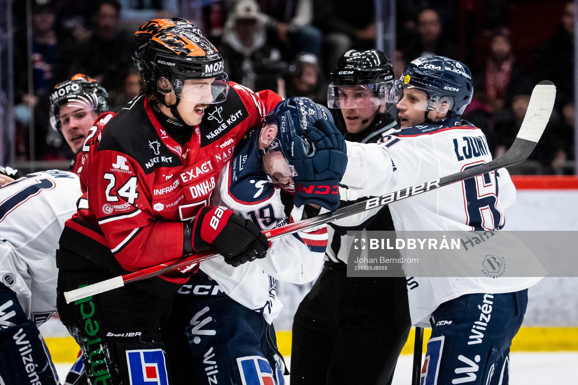 Örebros Hannes Björninen och Linköpings Patrick Russell