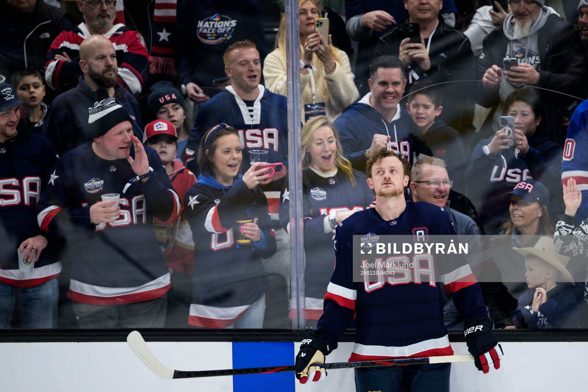 Jack Eichel of USA at warm-up