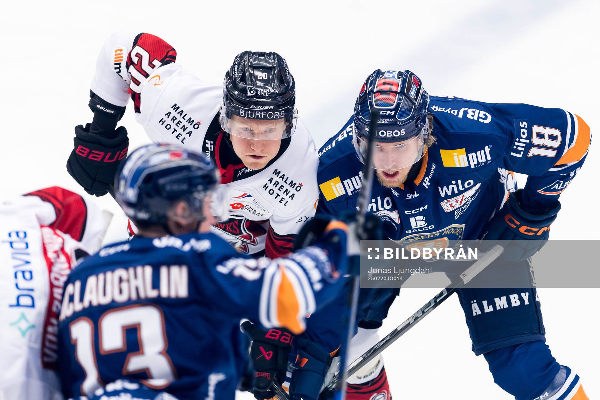 Malmö Redhawks Thomas Berg Paulsen och Växjös Marcus