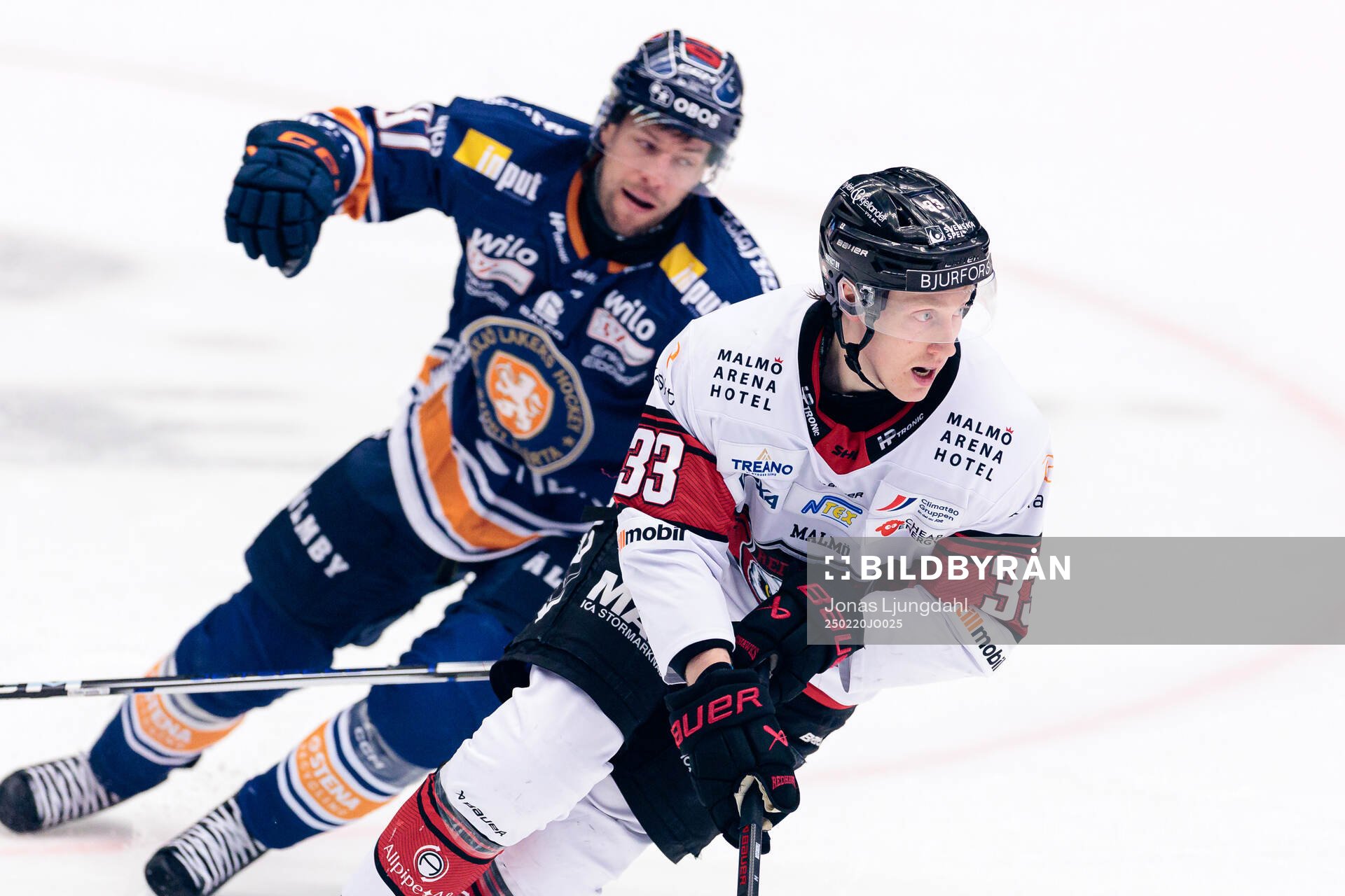 Växjös Robert Rosén och Malmö Redhawks Lassi Thomson