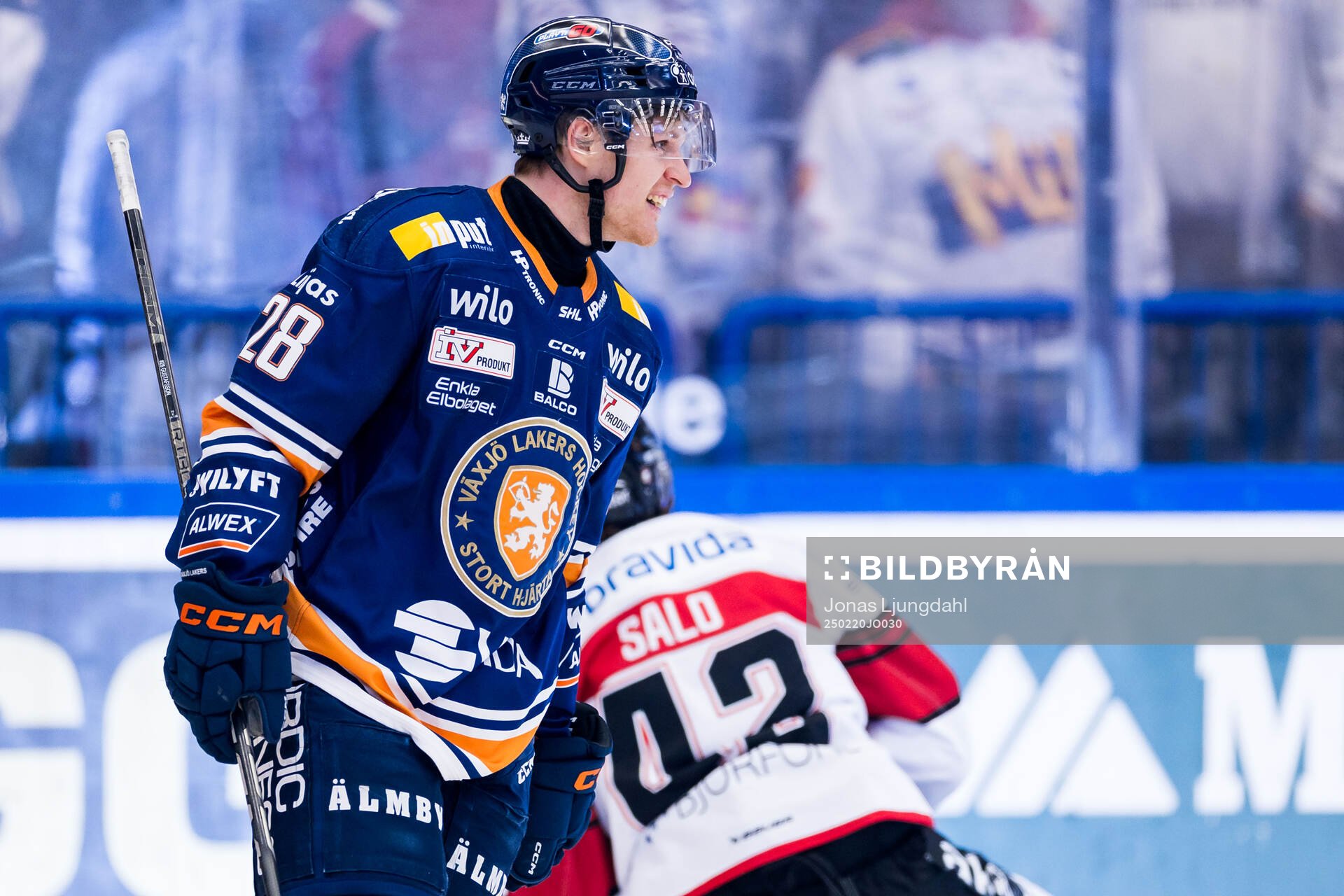 Växjös Hugo Gustafsson jublar