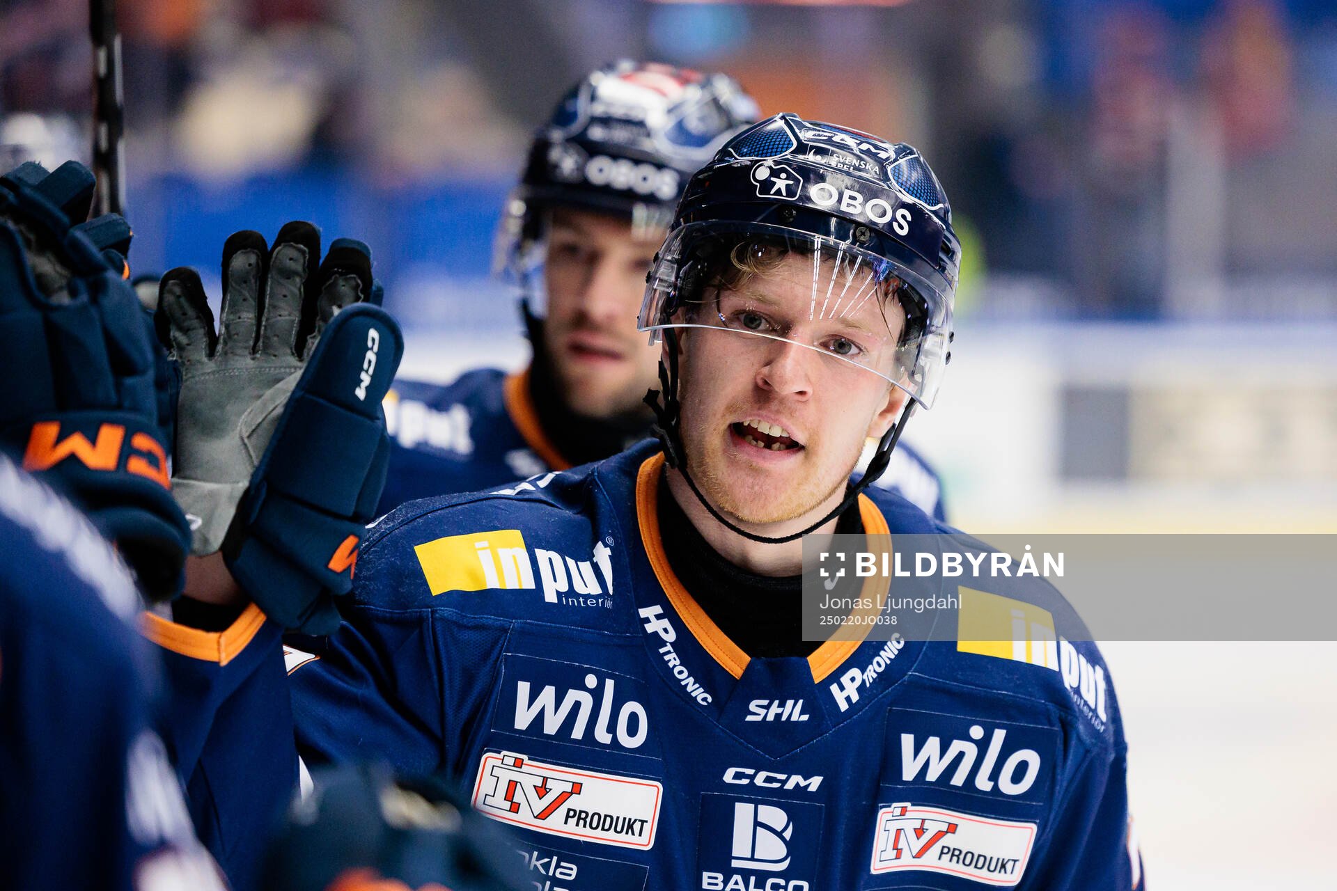 Växjös Hugo Gustafsson jublar