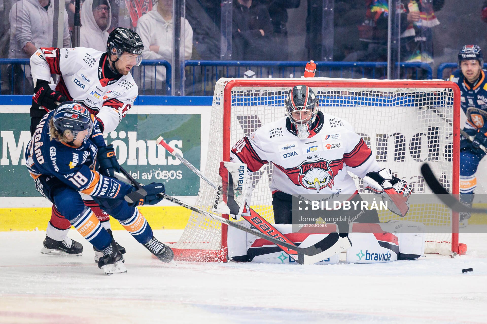 Växjös Marcus Sylvegård, Malmö Redhawks Johan Ivarsson