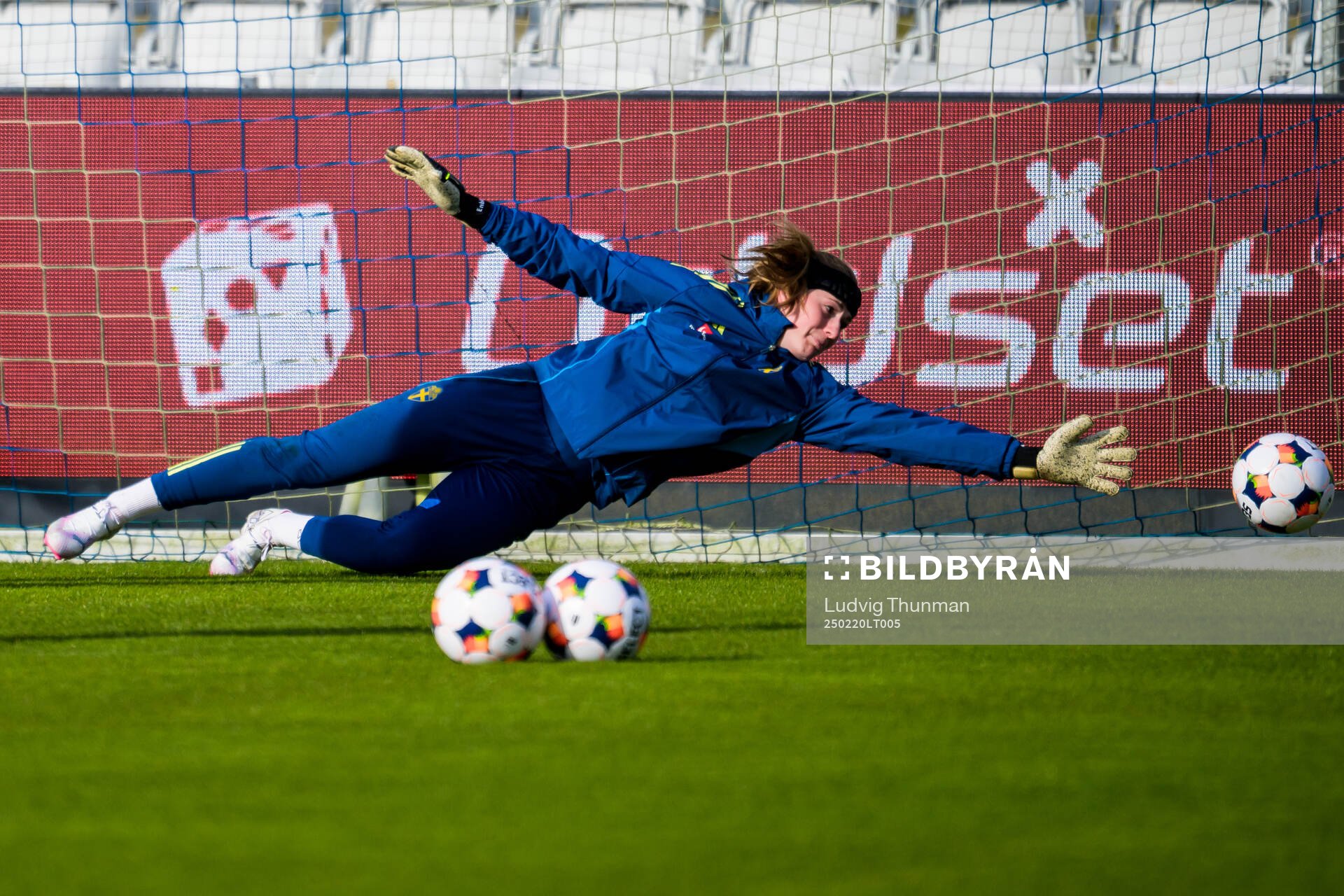 Goalkeeper Tove Enblom of the women's national football