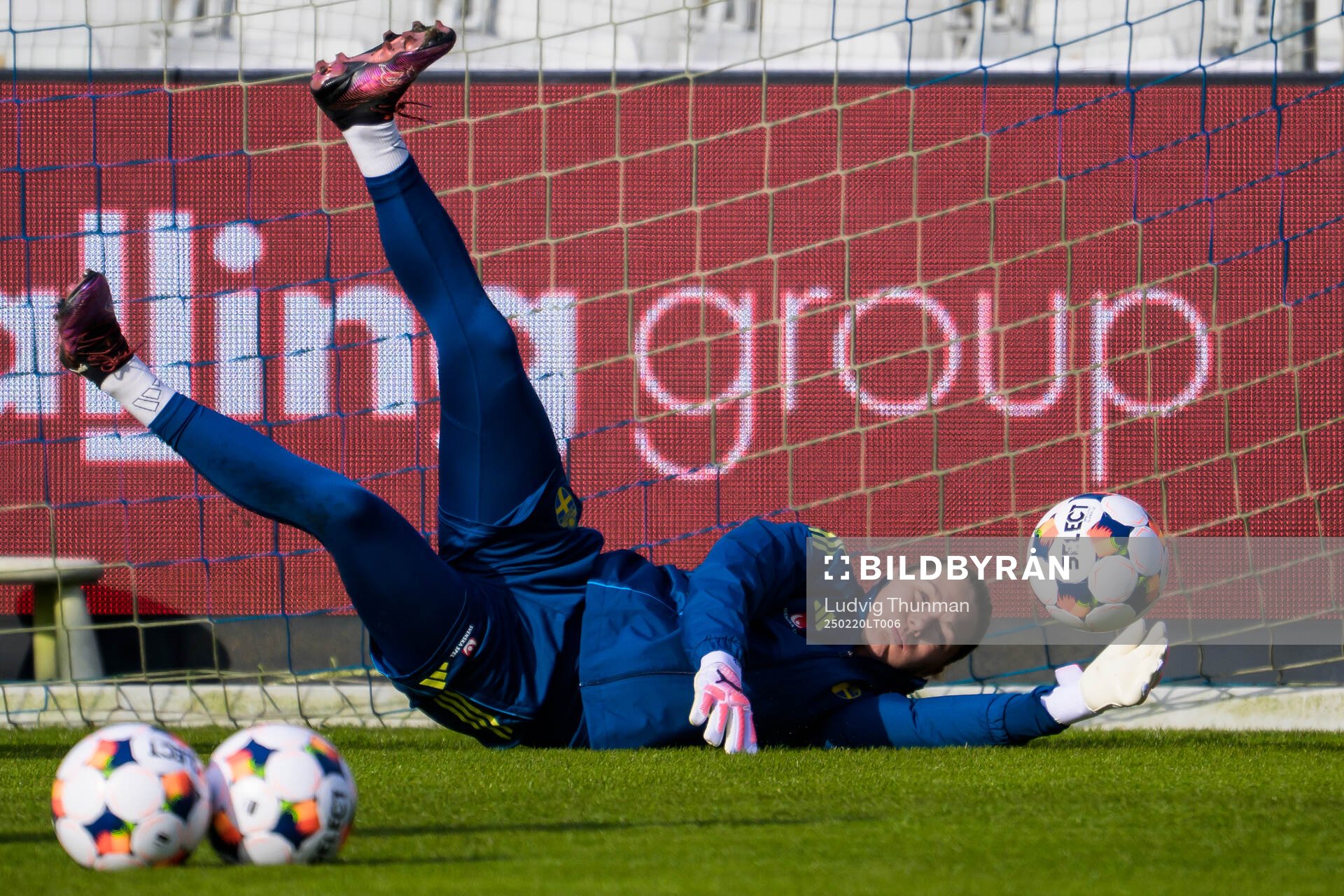 Goalkeeper Jennifer Falk of the women's national football