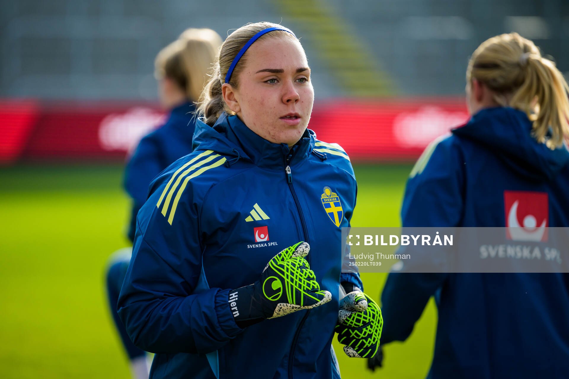 Goalkeeper Sofia Hjern of the women's national football