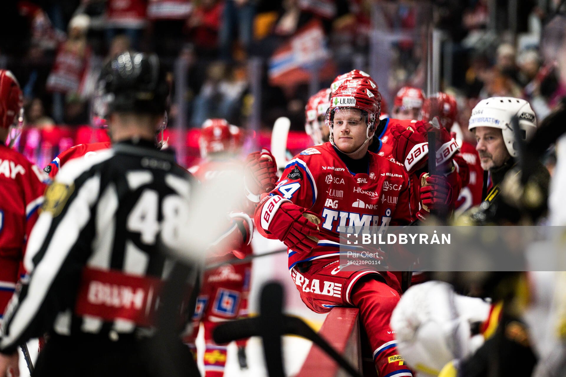 Timrås Sebastian Hartmann jublar