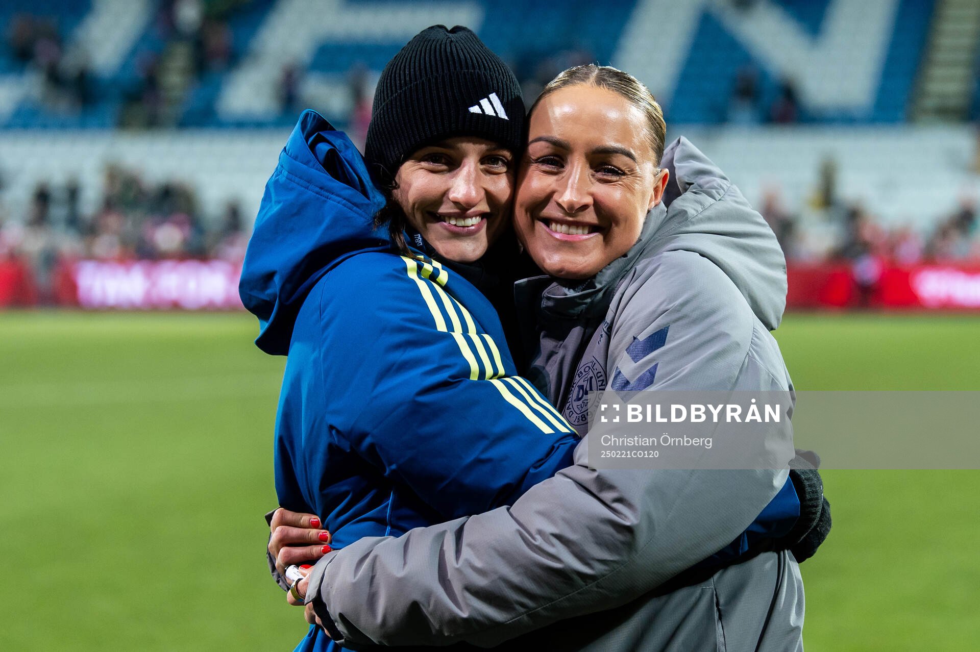 Nathalie Björn of Sweden and Sanne Troelsgaard of Denmark