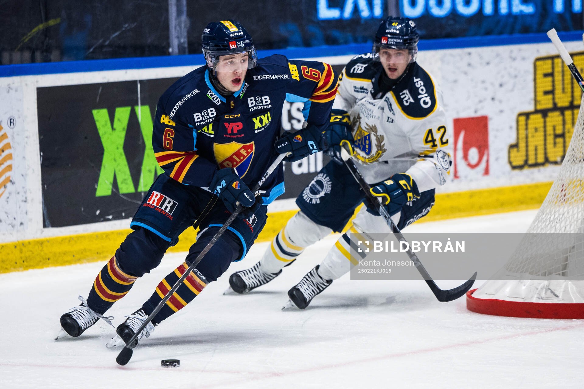 Djurgårdens Mattias Hävelid och Södertäljes Ludvig