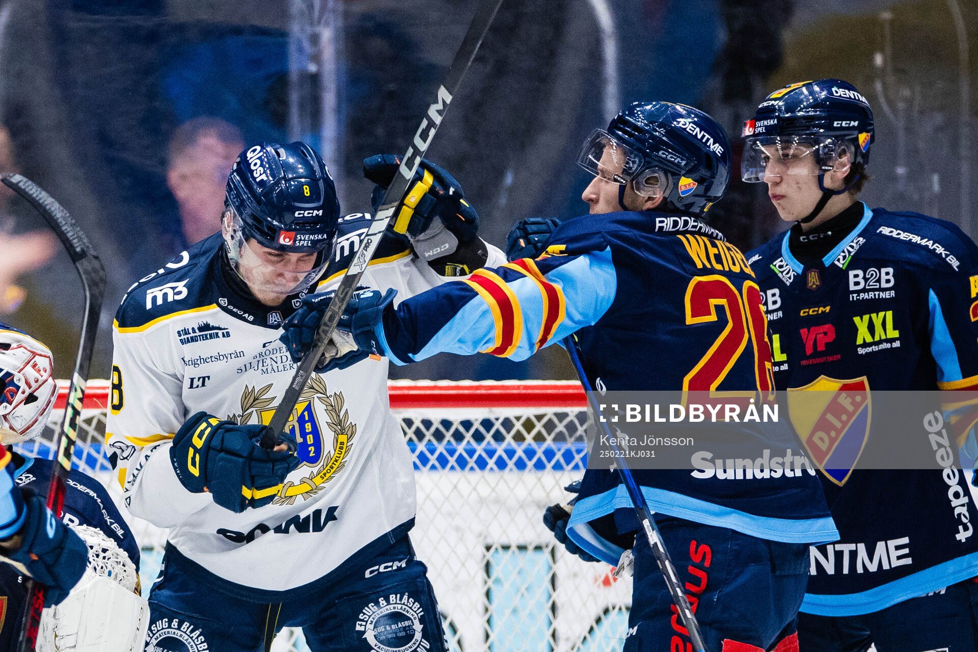 Södertäljes William Wiå och Djurgårdens Fredric Weigel