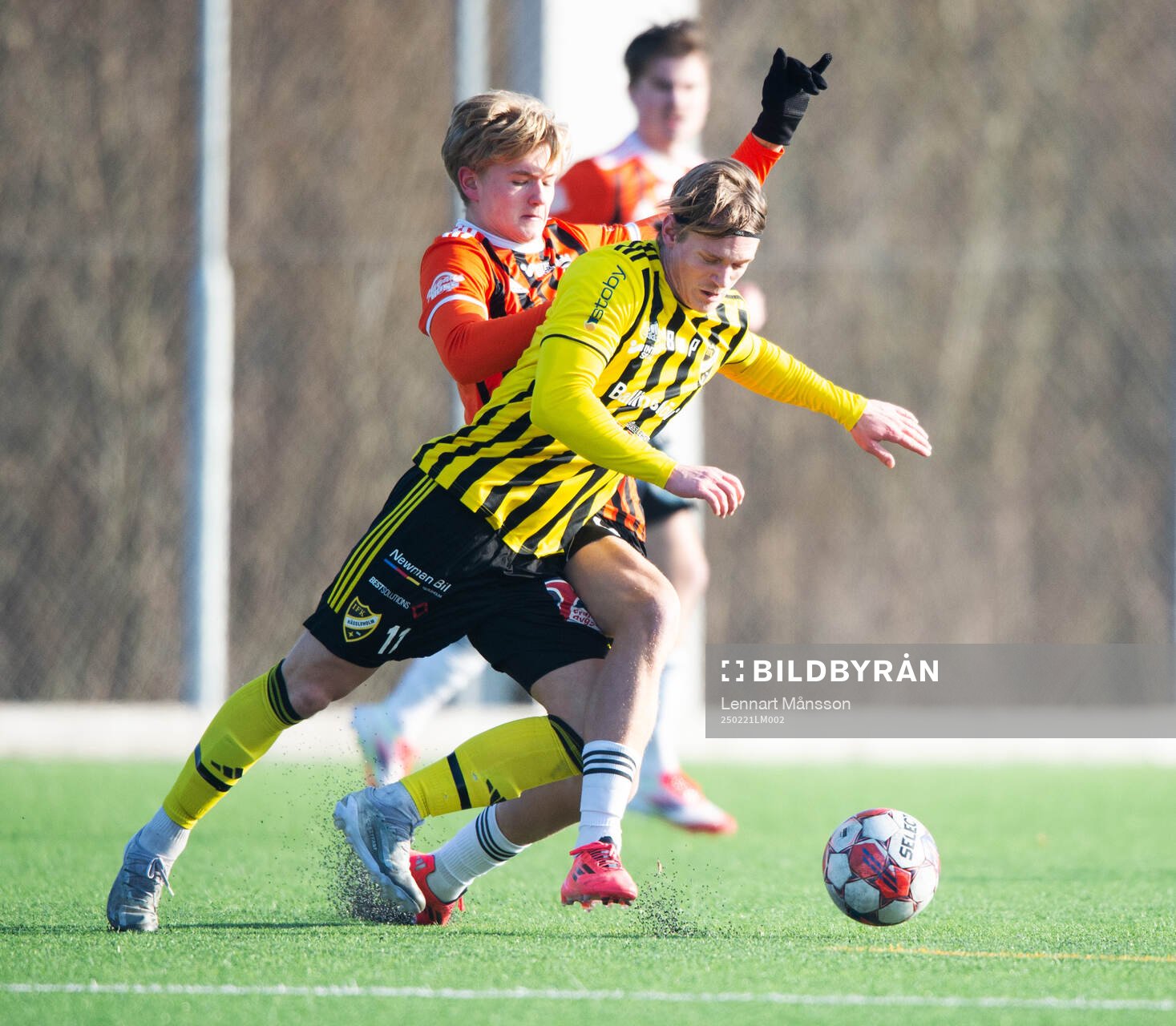 IFK Hässleholms Kasper Månsson i träningsmatchen mellan Kristianstads FC och IFK Hässleholm i Kristianstad 21 februari 2025.