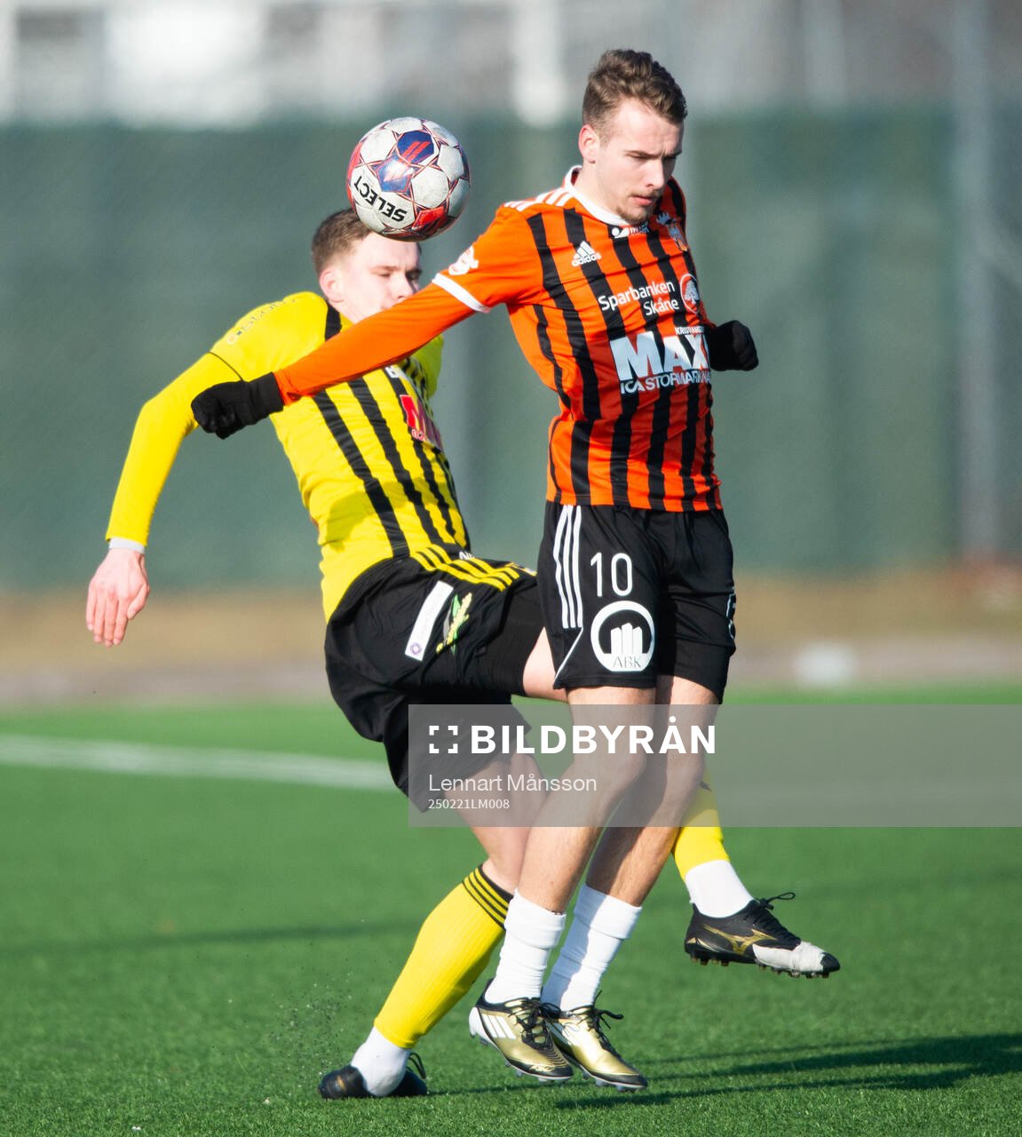 Kristianstads Tim Ströbäck i träningsmatchen mellan