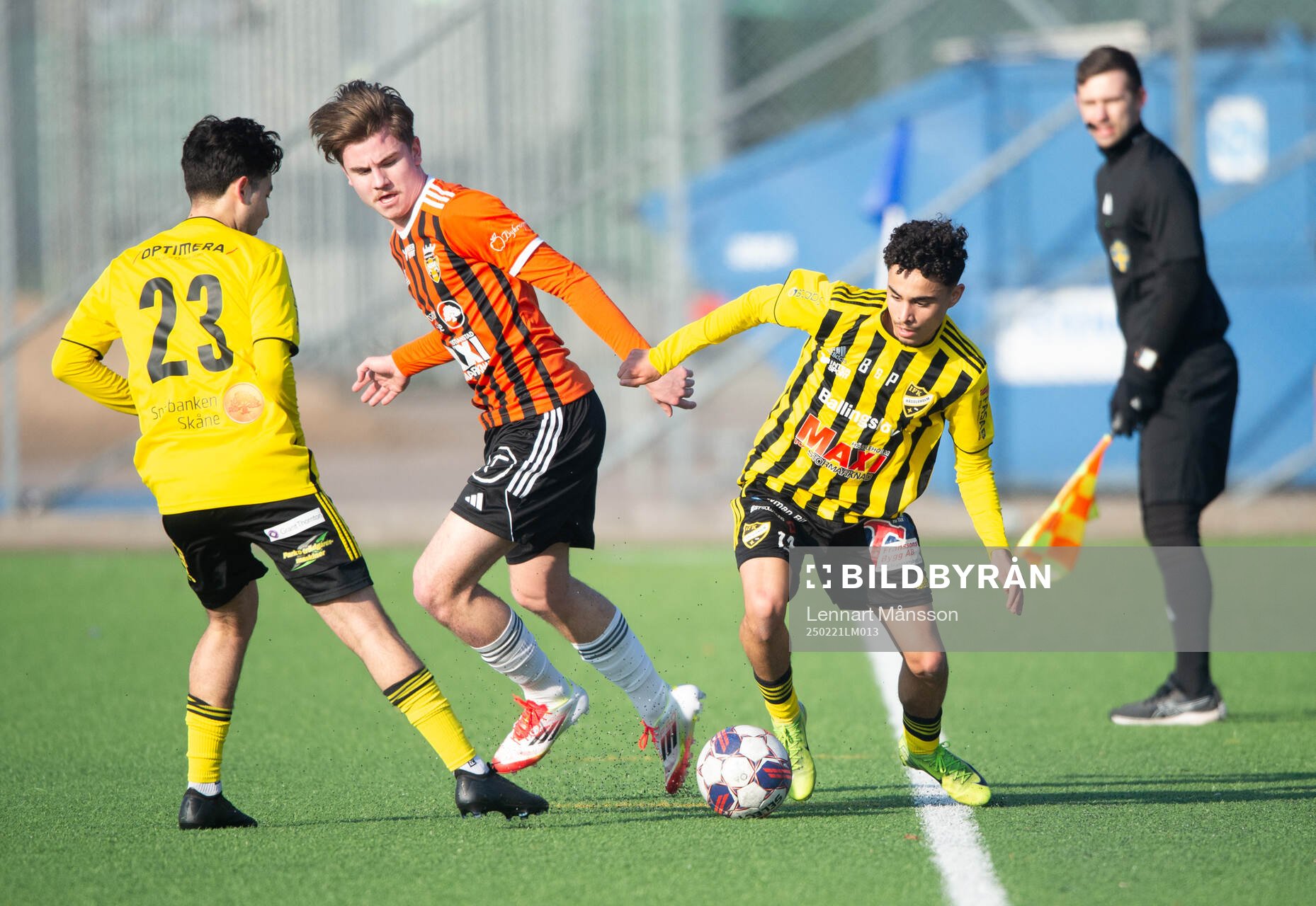 IFK Hässleholms Zeidan Sala i träningsmatchen mellan