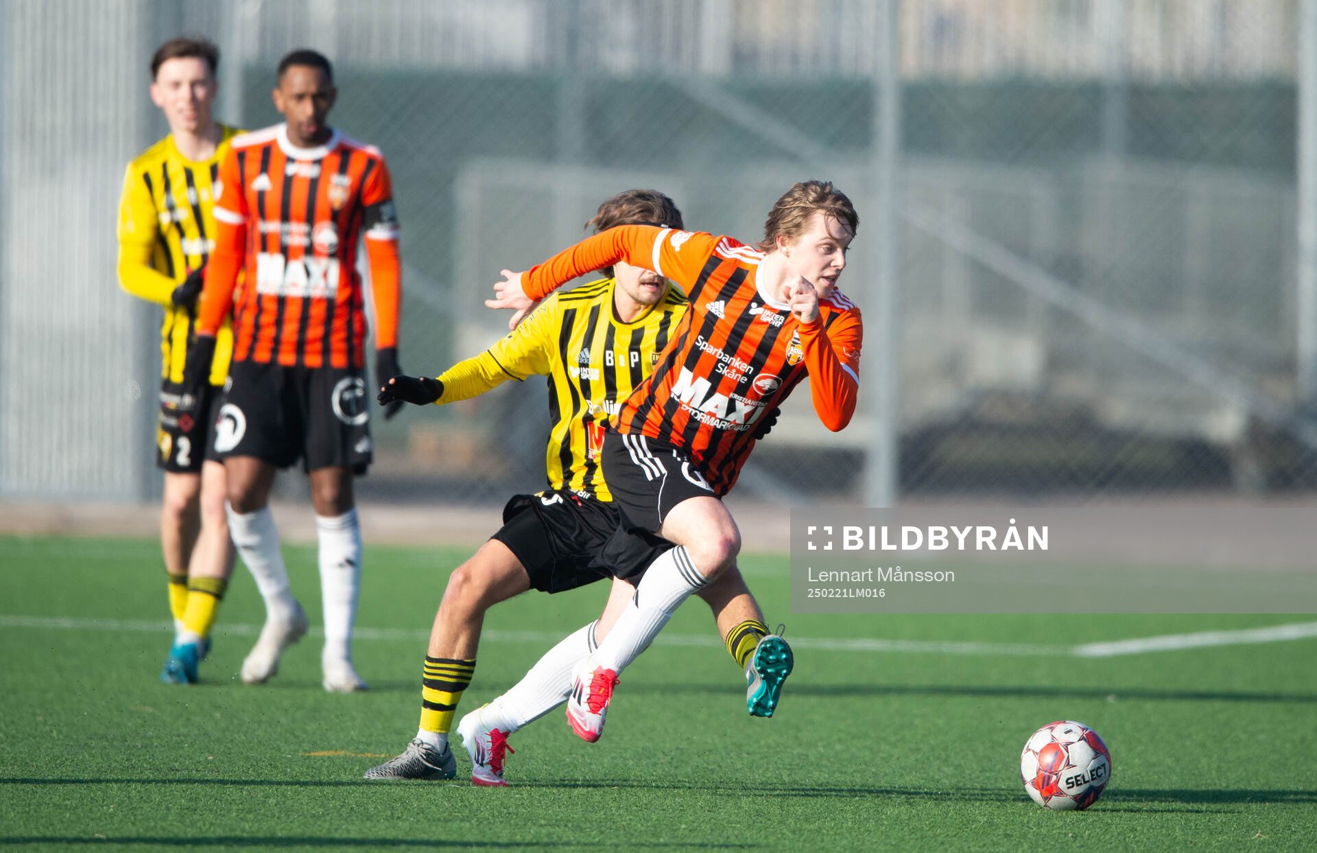 Kristianstads Albin Henningsson i träningsmatchen mellan