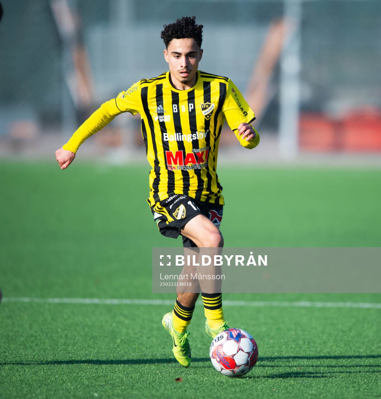 IFK Hässleholms Zeidan Sala i träningsmatchen mellan