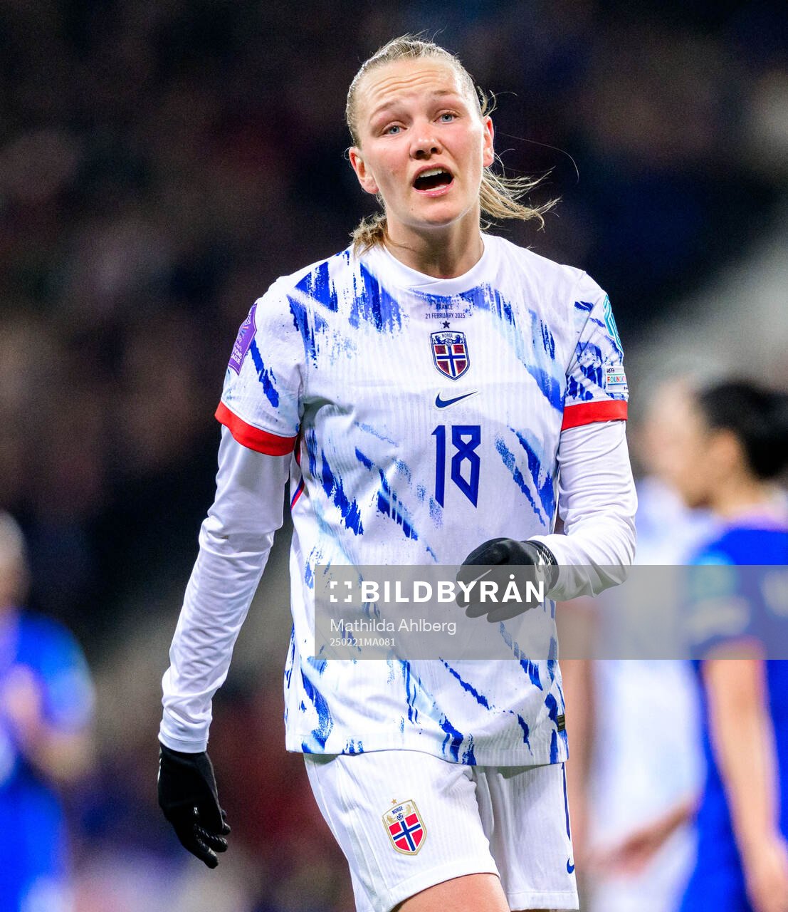 Frida Maanum of Norway looks dejected