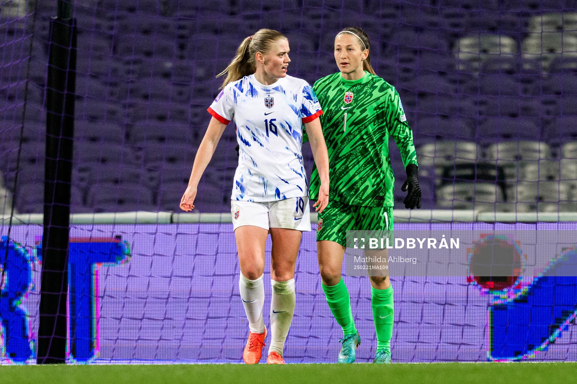 Mathilde Harviken and Cecilie Fiskerstrand of Norway look